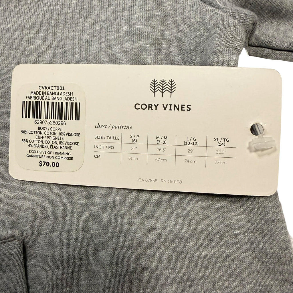 Cory Vines Boys Medium Size 7/8 Heavy Weight Sweatshirt NEW BNWT