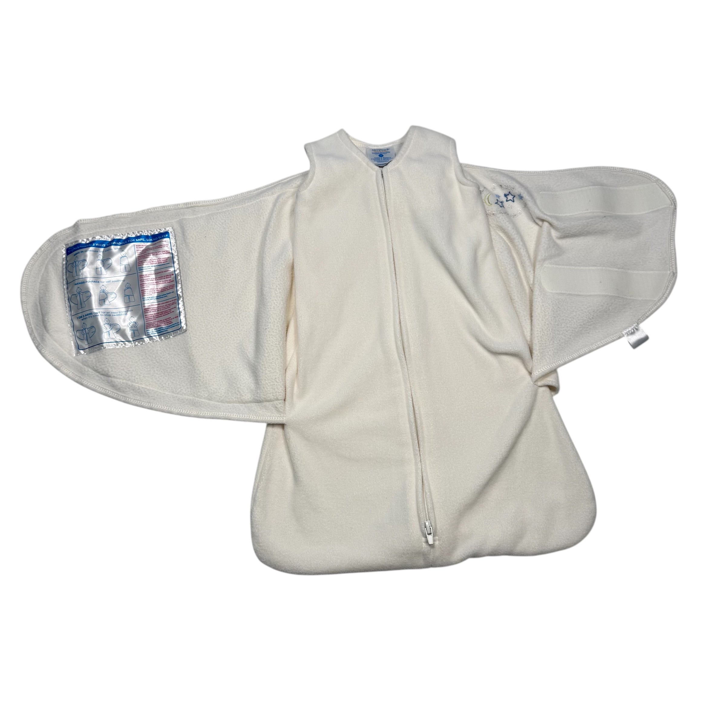 Halo Fleece Swaddle Sleep Sack Cream 5-12 lbs Newborn 0-3 Months