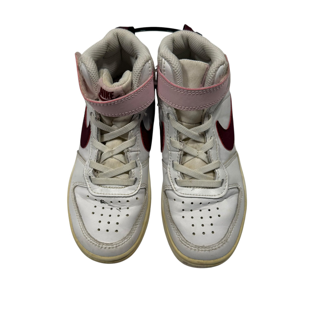 Nike White Pink Burgundy High-Top Sneakers Kids US 12C - Ready Kids Canada