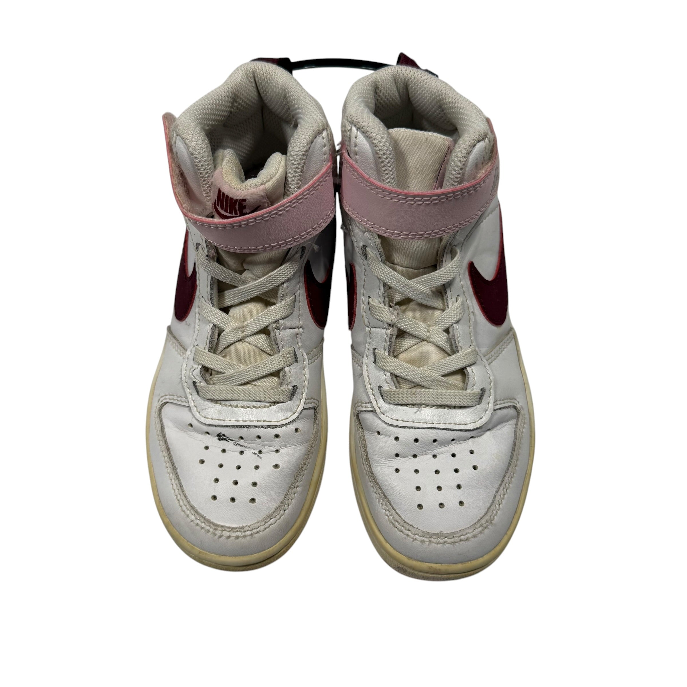 Nike White Pink Burgundy High-Top Sneakers Kids US 12C - Ready Kids Canada