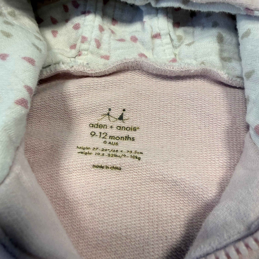 Aden + Anais Baby Girl Jersey Hoodie – Pink (9-12 Months) - Ready Kids Canada