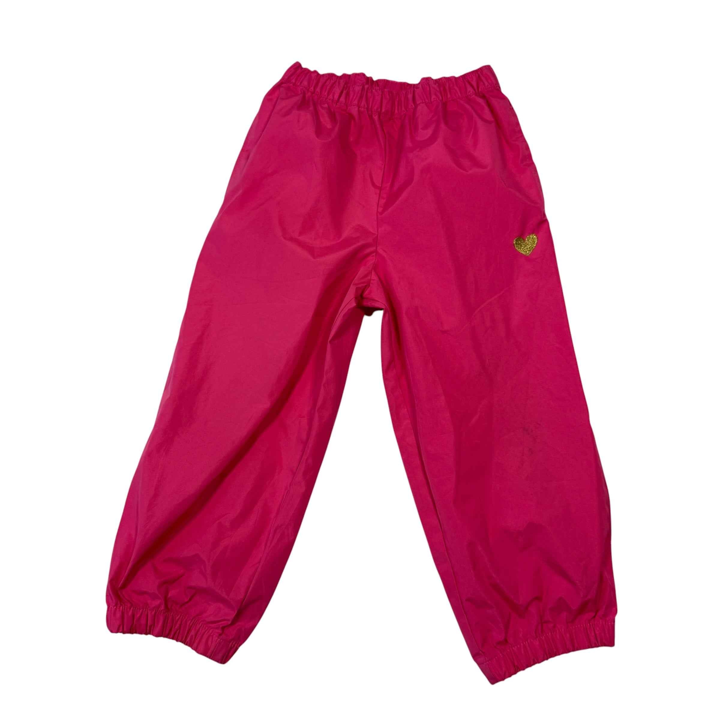 OshKosh B'gosh Toddler Girls Pink Trail and Rain Splash Pants with Gold Heart, Size 3T - Ready Kids Canada