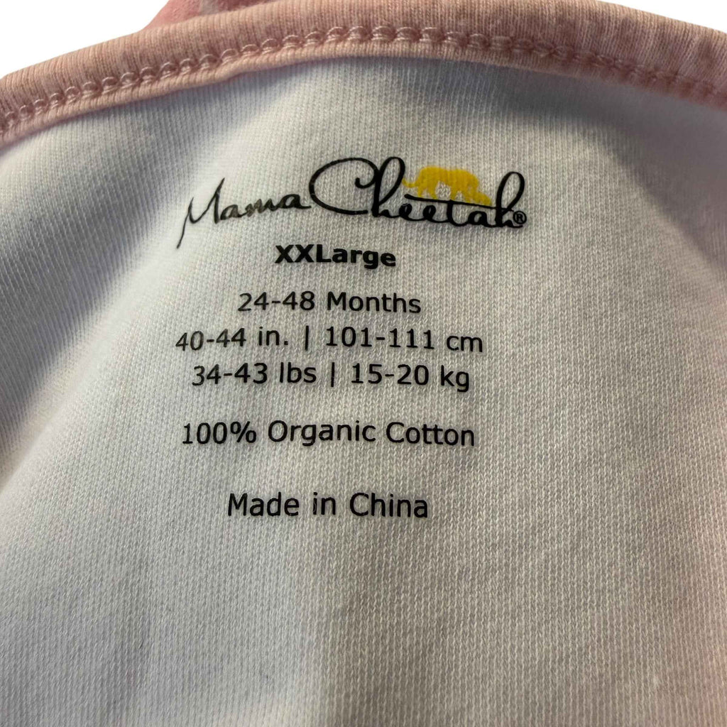 Mama Cheetah Baby Wearable Blanket - Pink Hearts (Size XXL, 24–48 Months) - Ready Kids Canada
