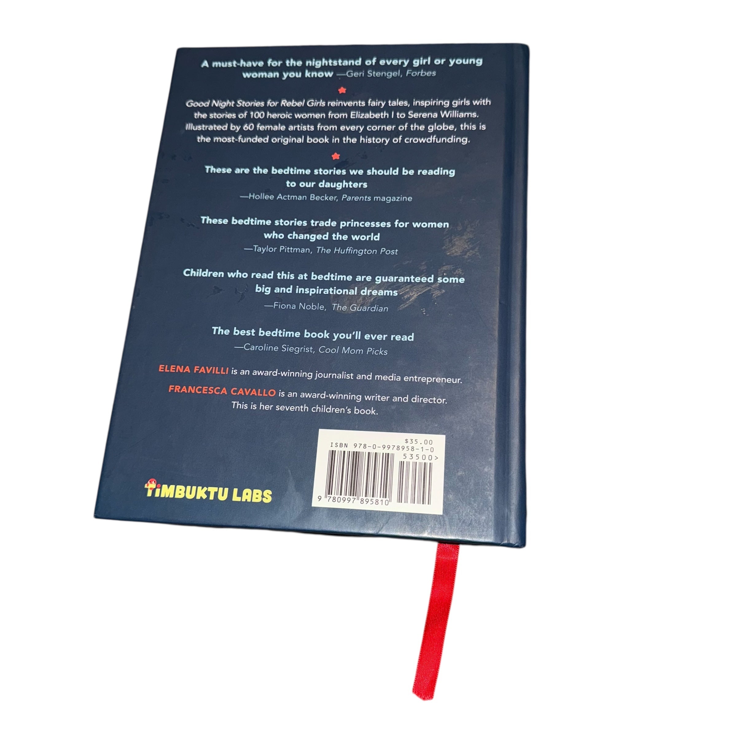 Goodnight Stories For Rebel Girls Hardcover Book