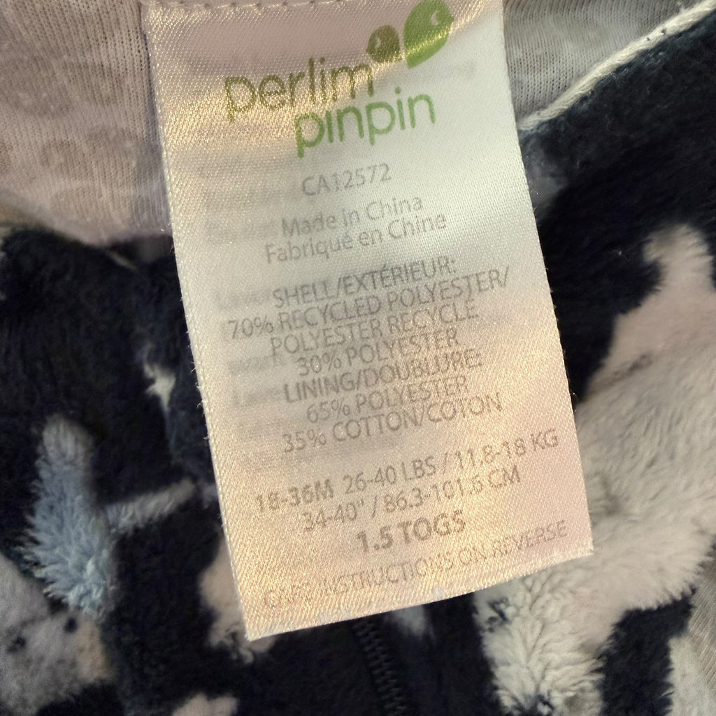 Perlim Pinpin 18-36 Month Plush Sleep Sack fleece 1.5 TOG - Ready Kids Canada