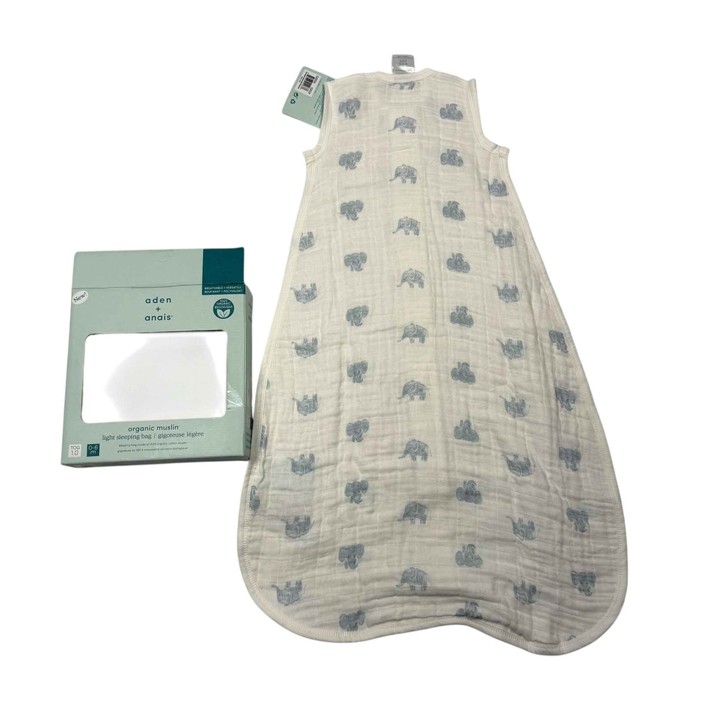 New aden + anais Organic Muslin Elephant Light Sleeping Bag 0-6 Months - Ready Kids Canada