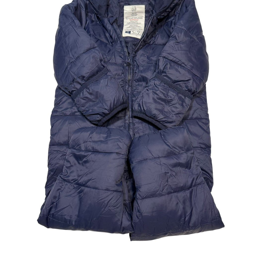 Baby GAP Recycled Primaloft 18-24 Month “Warm” Snowsuit With Fold Over Hands and Feet