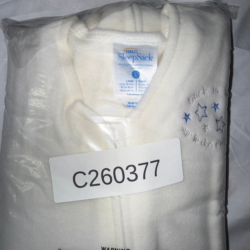 New HALO SleepSack Large 12-18 Months Cream Stars - Ready Kids Canada