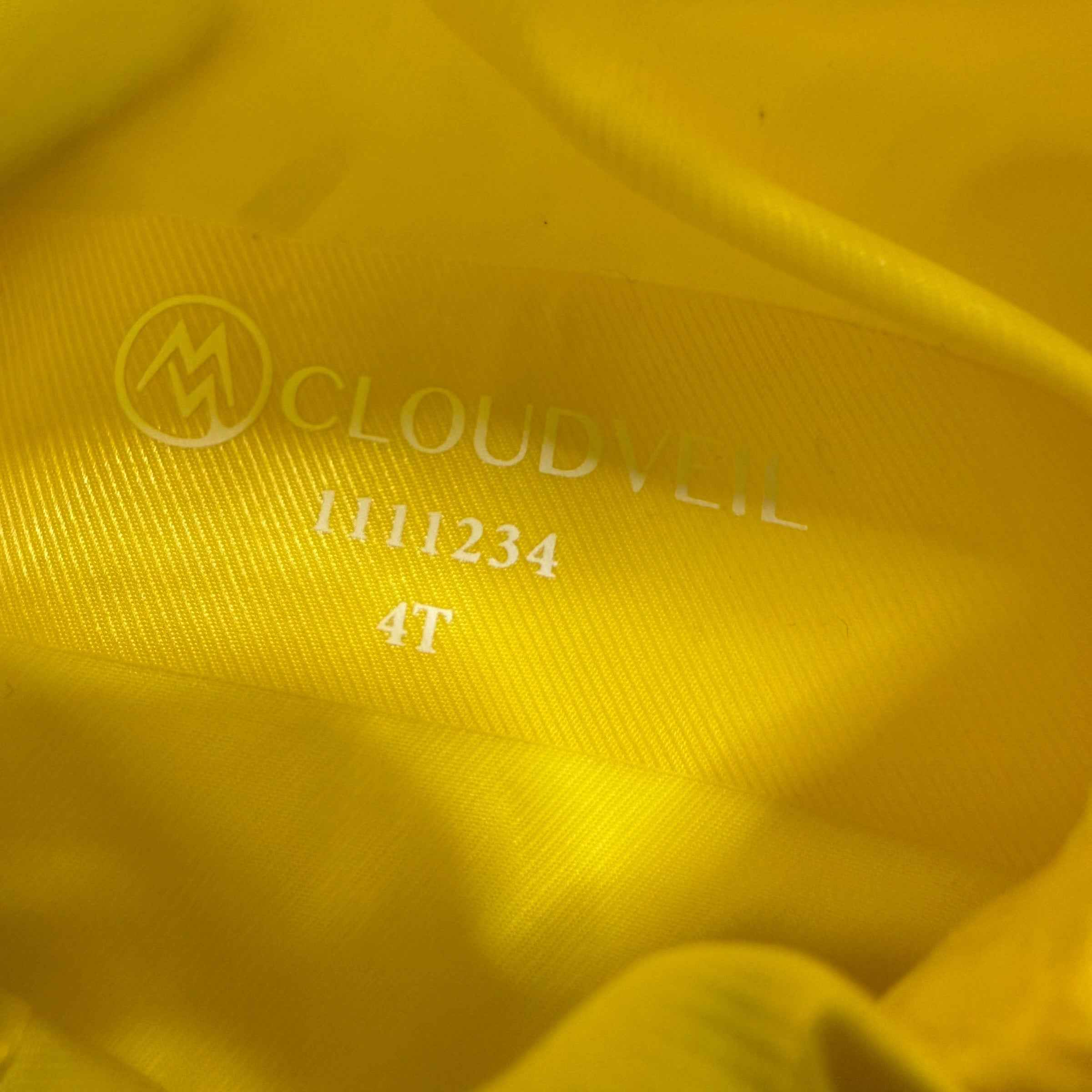 Cloudveil Size 4T Yellow Rain Splash Suit