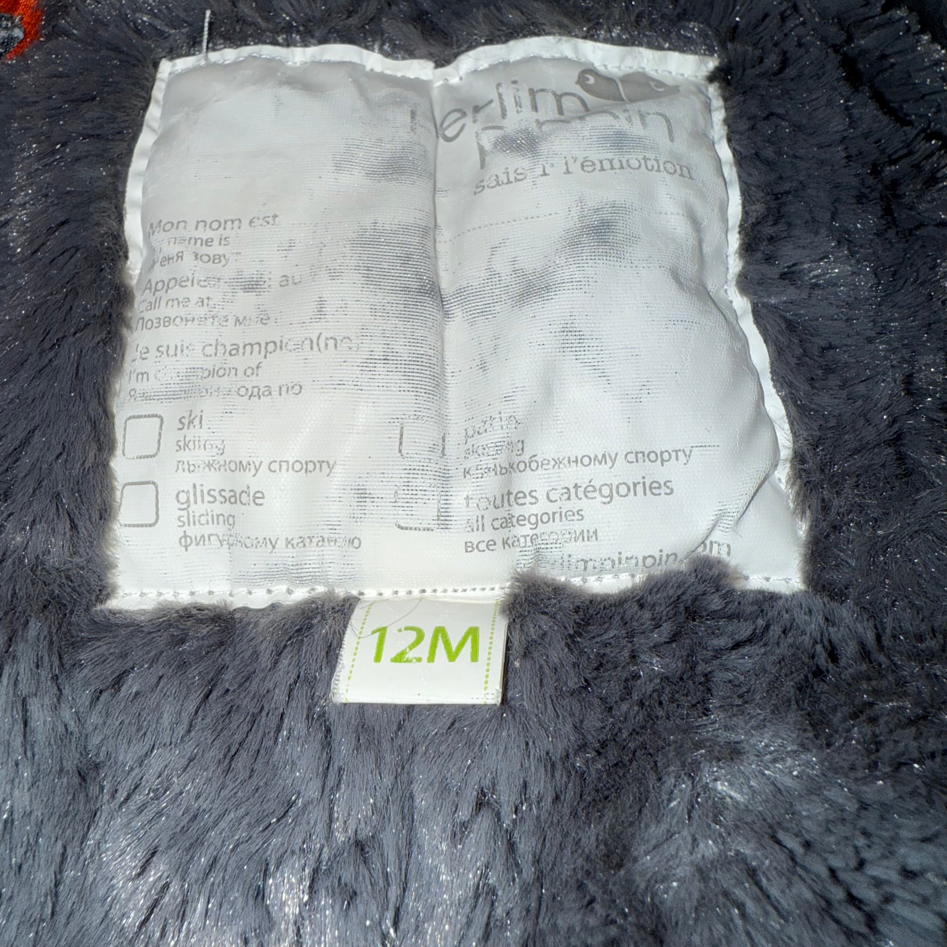 Perlim pinpin 12 month snowsuit baby bunting insulated