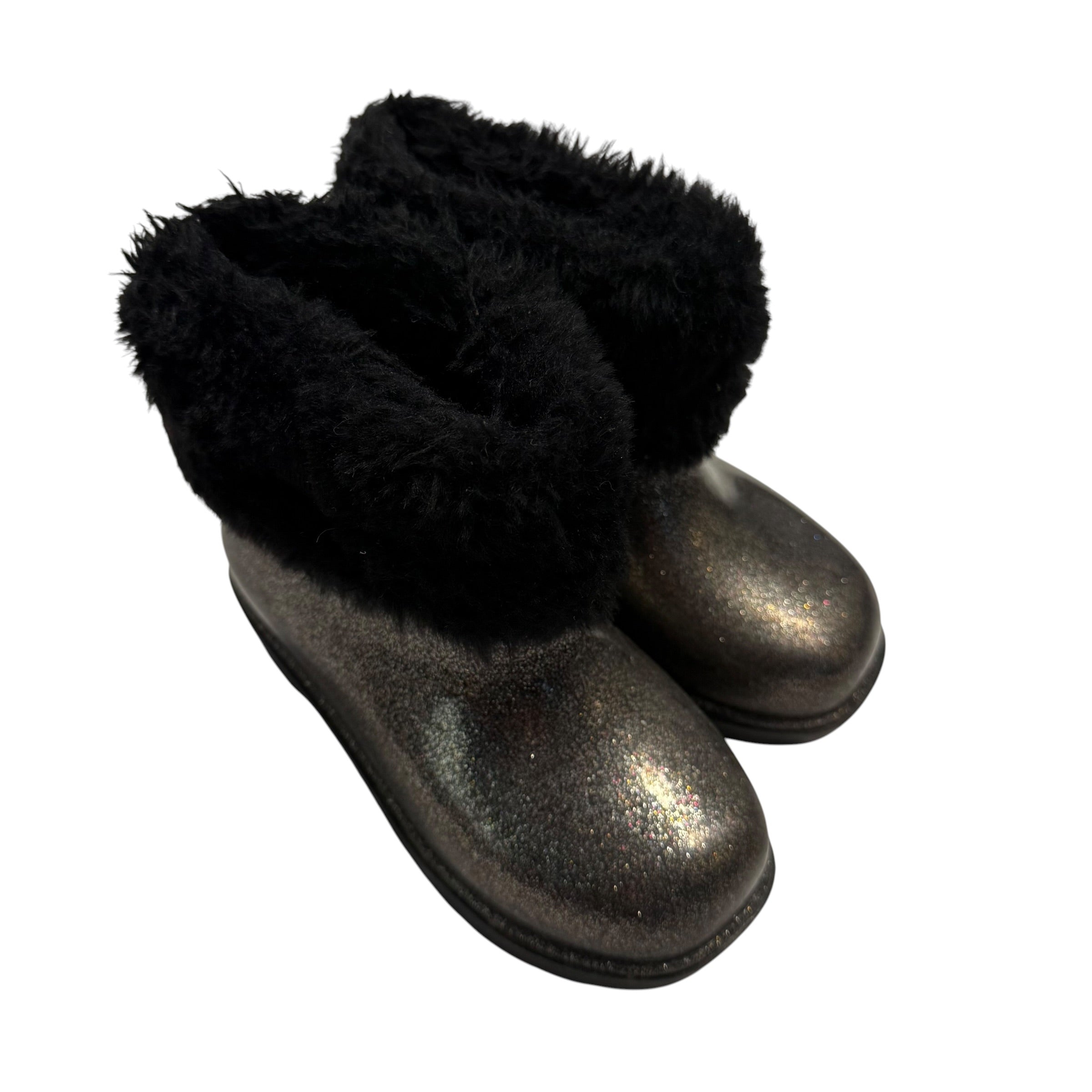 Mini Melissa Winter Boot Black Glitter Little Kid 11 - Ready Kids Canada