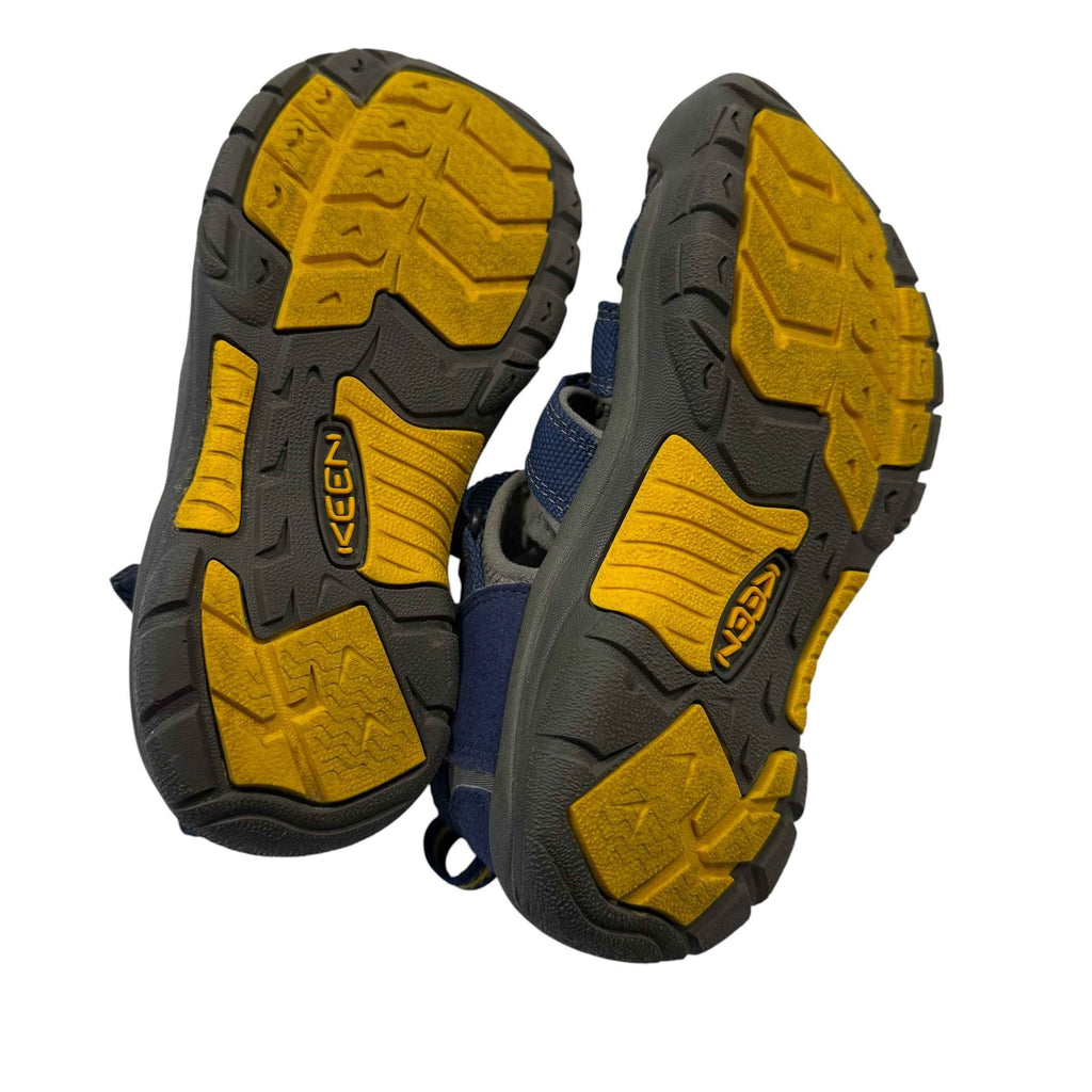 KEEN Kids Newport H2 Waterproof Hiking Sport Sandals - Magnet Gray & Brilliant Blue - Size US 3 Big Kid - Ready Kids Canada