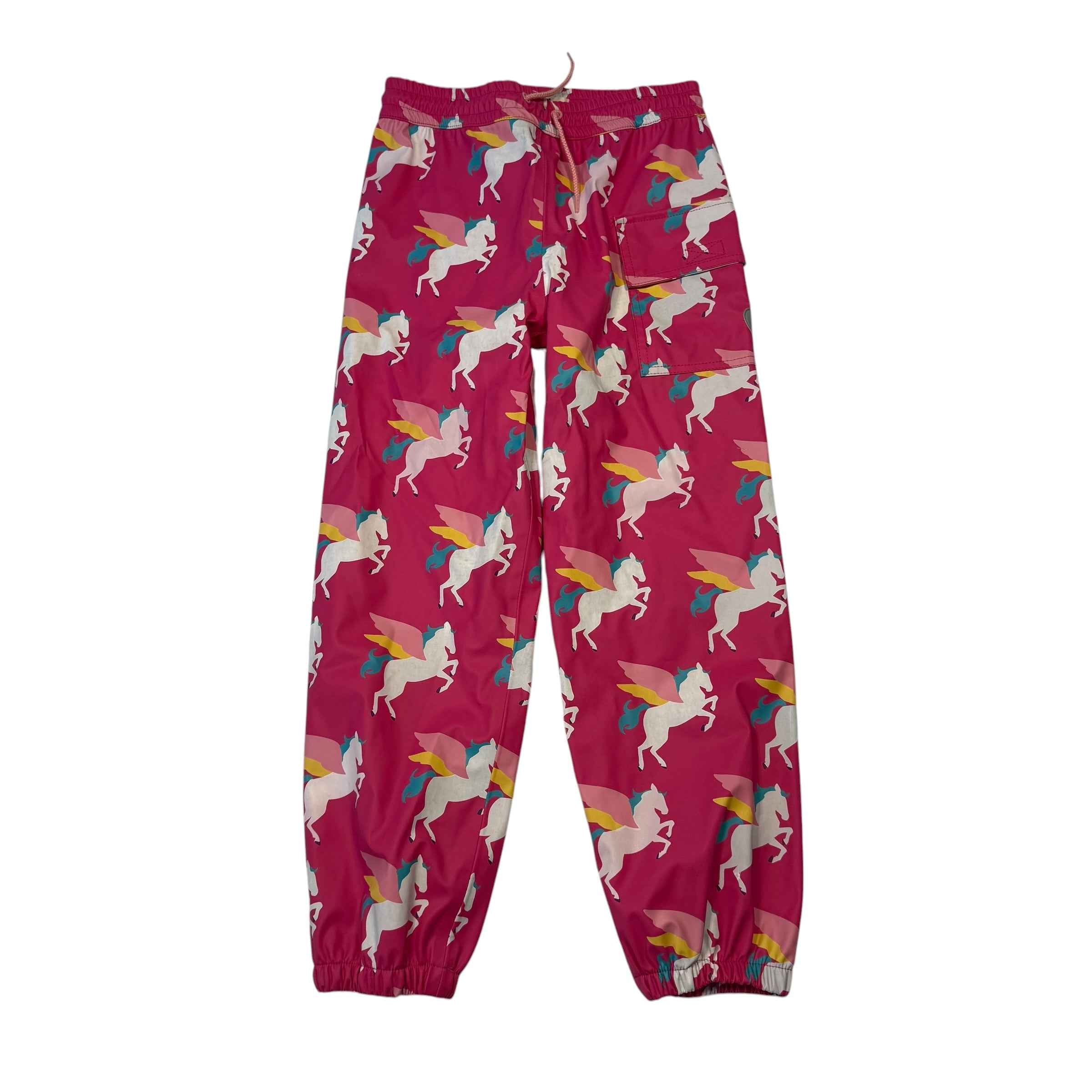 EUC Hatley Kids Pink Pegasus Rain Pants – Size 7 - Ready Kids Canada