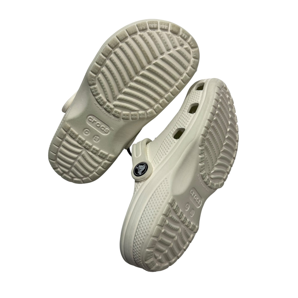 Crocs Little Kids Size 13 Bone White Classic Clogs - Ready Kids Canada