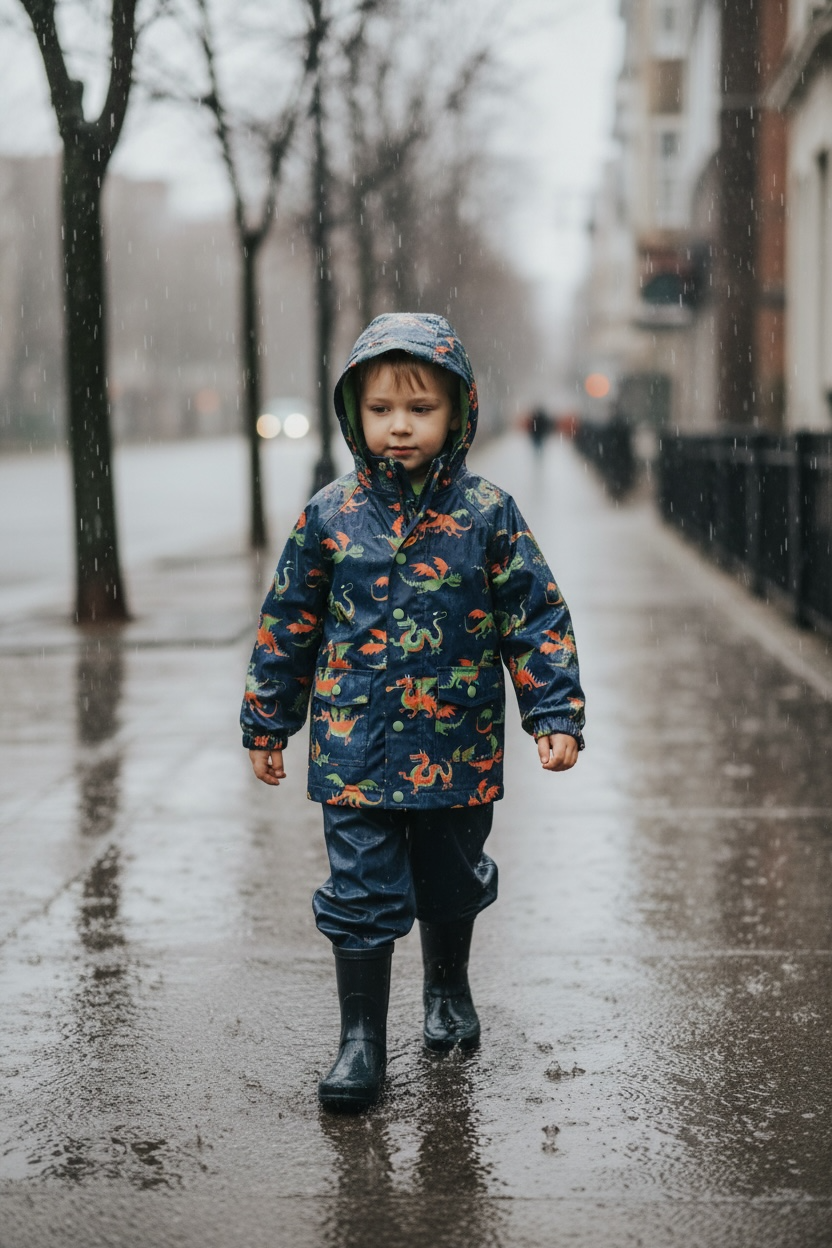 Hatley Toddler Size 3 Dragon 3 Rain Jacket - Ready Kids Canada