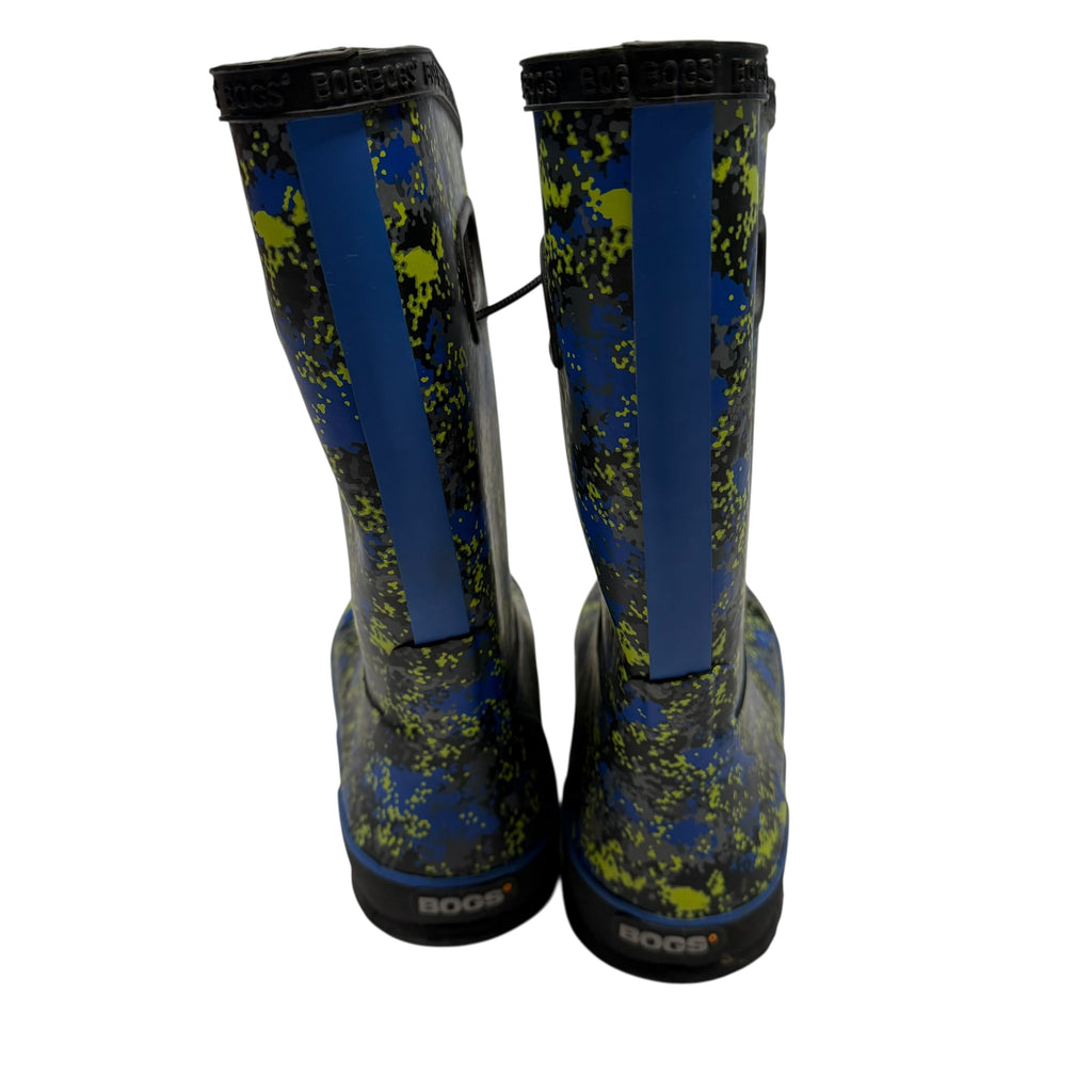 Bogs Kids' Micro Camo Rain Boots in Blue Multi (Big Kid Size 4) - Ready Kids Canada