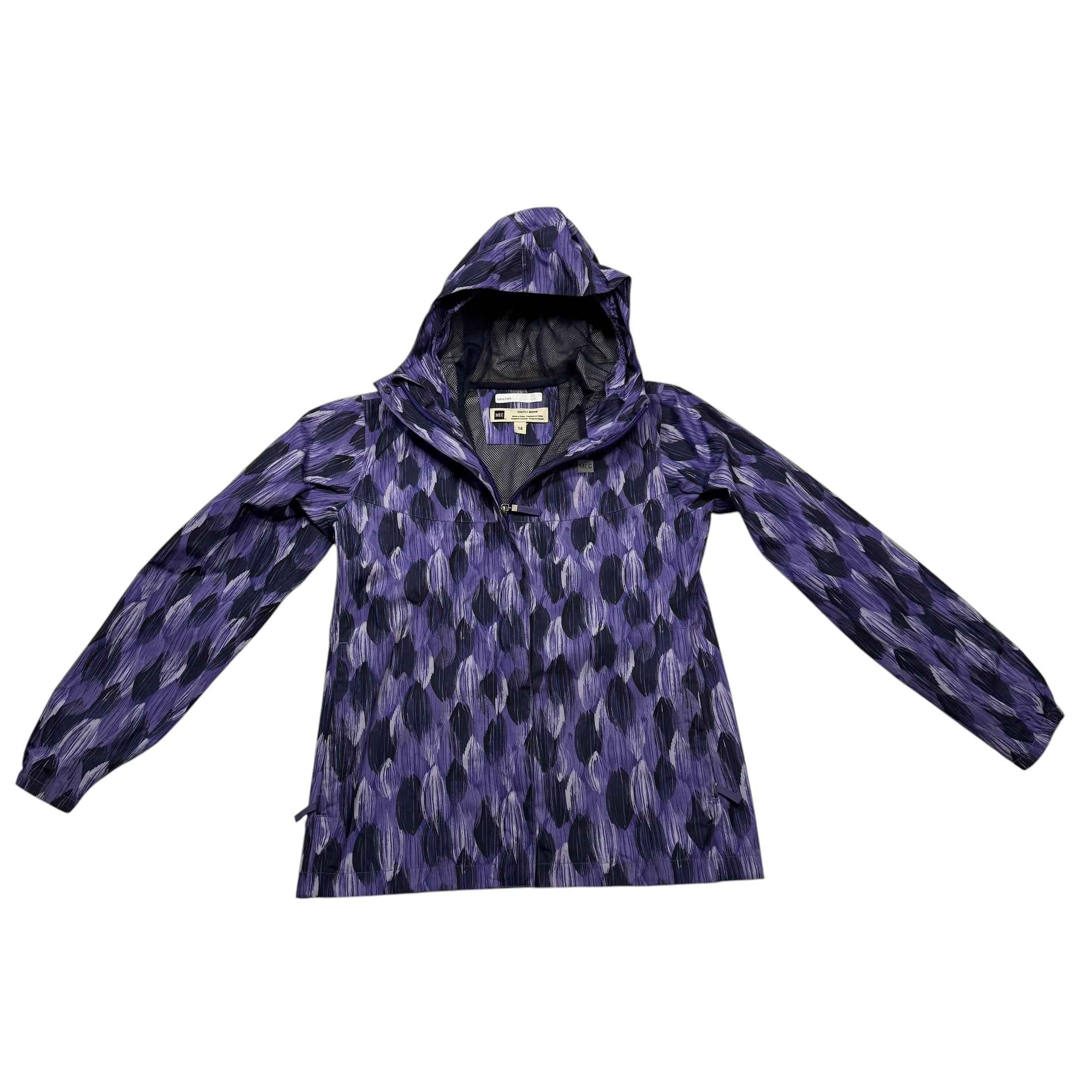MEC Purple Rain Jacket Youth Size 14