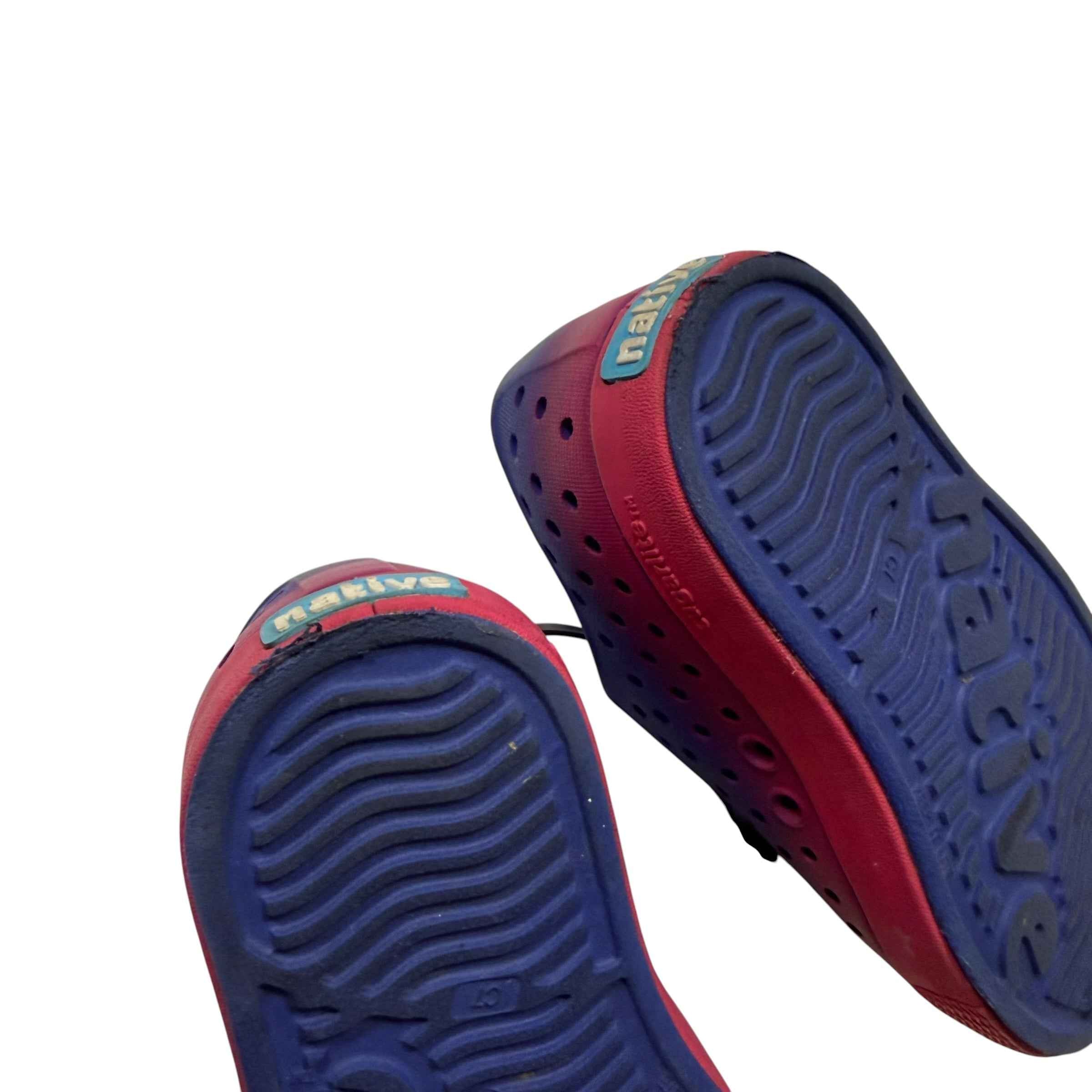 Native Jefferson Sugarlite Blue Pink Ombre Water Shoes Little Kid Size 7, C7