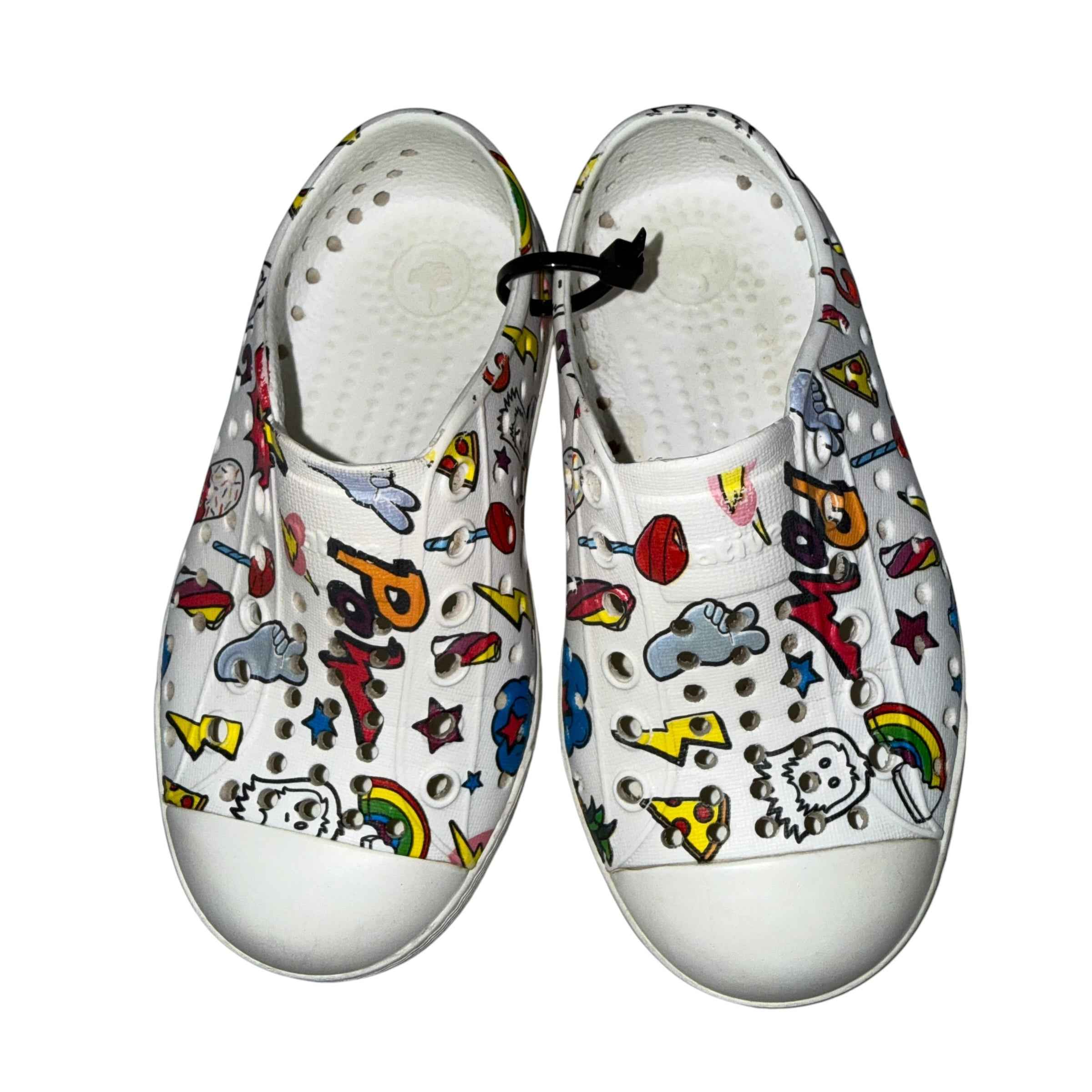 Native Shoes Kids' Jefferson Sugarlite Print (Multi-Coloured Doodle) Little Kid Size 7 C7 - Ready Kids Canada
