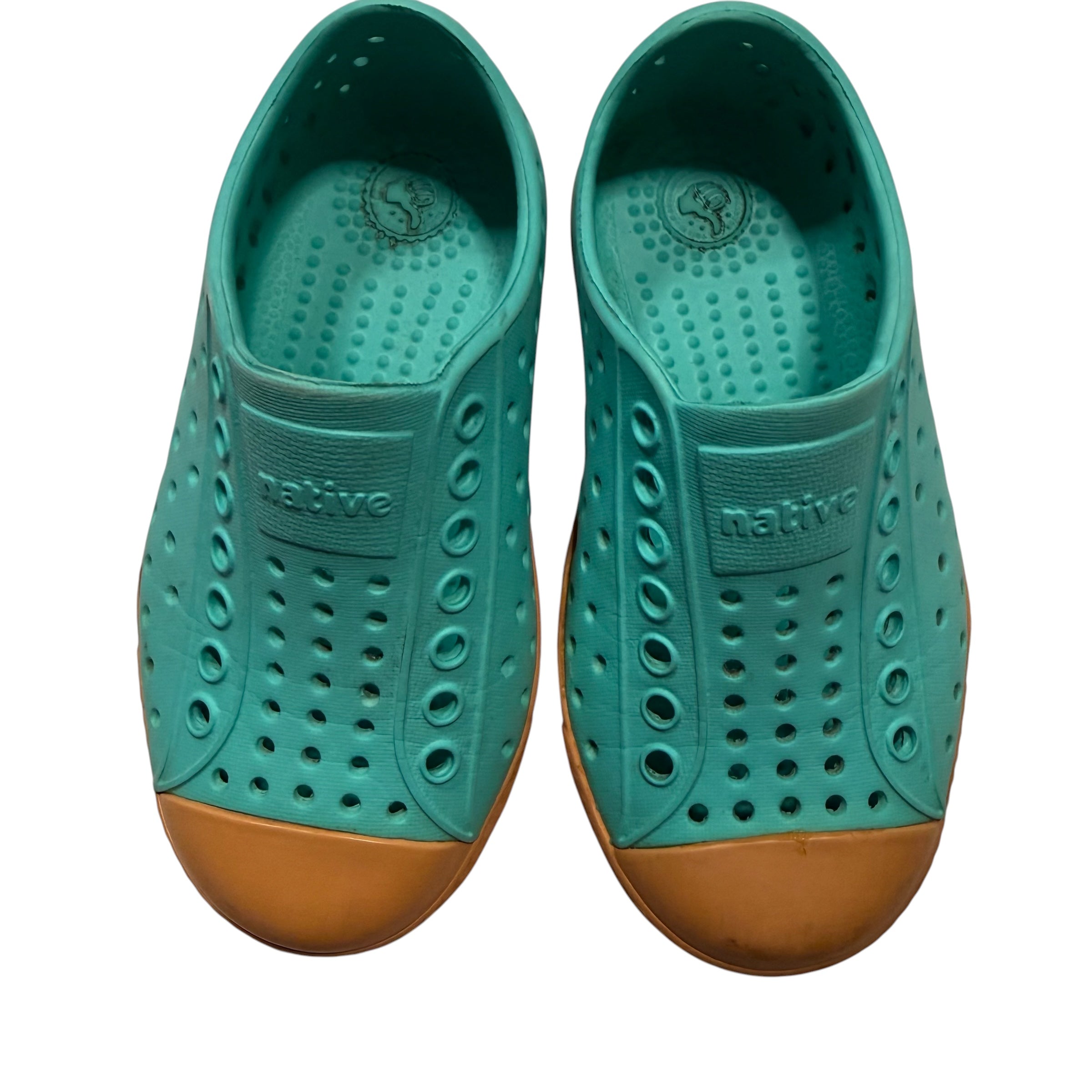 Native Jefferson Teal Sandals Shoes Size 8 Little Kid - Ready Kids Canada