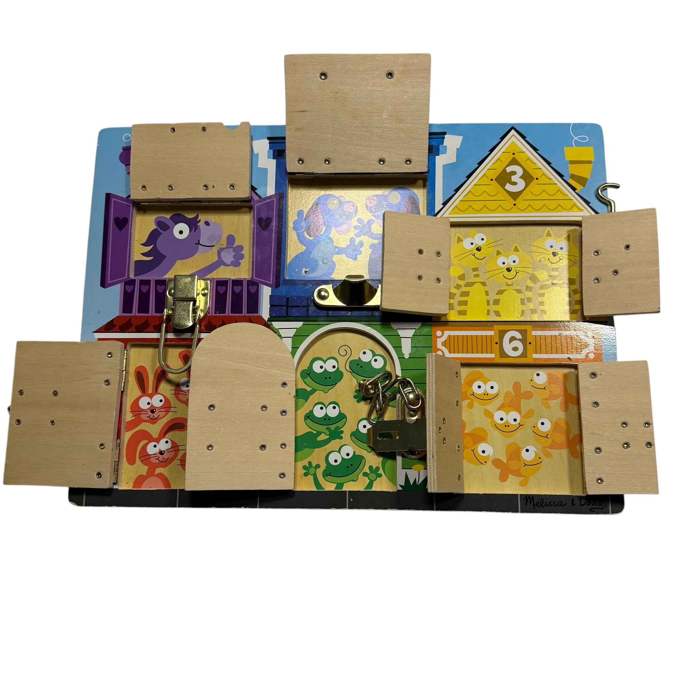 Melissa & Doug Wooden Latch Board Puzzle