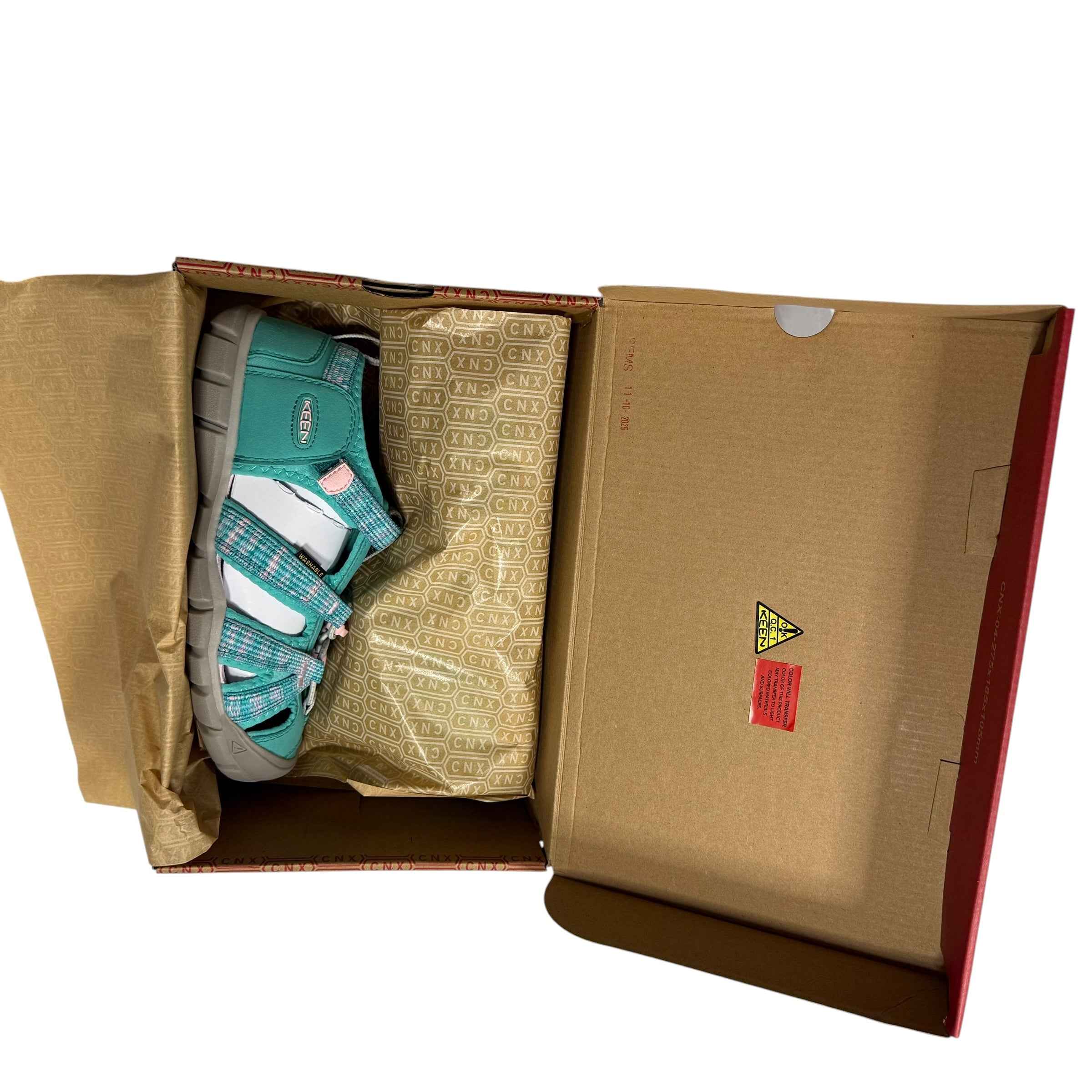 Keen Kids' Seacamp II CNX Water-Friendly Sandals NEW BNWT Bright Aqua Big Kid Size 4 - Ready Kids Canada