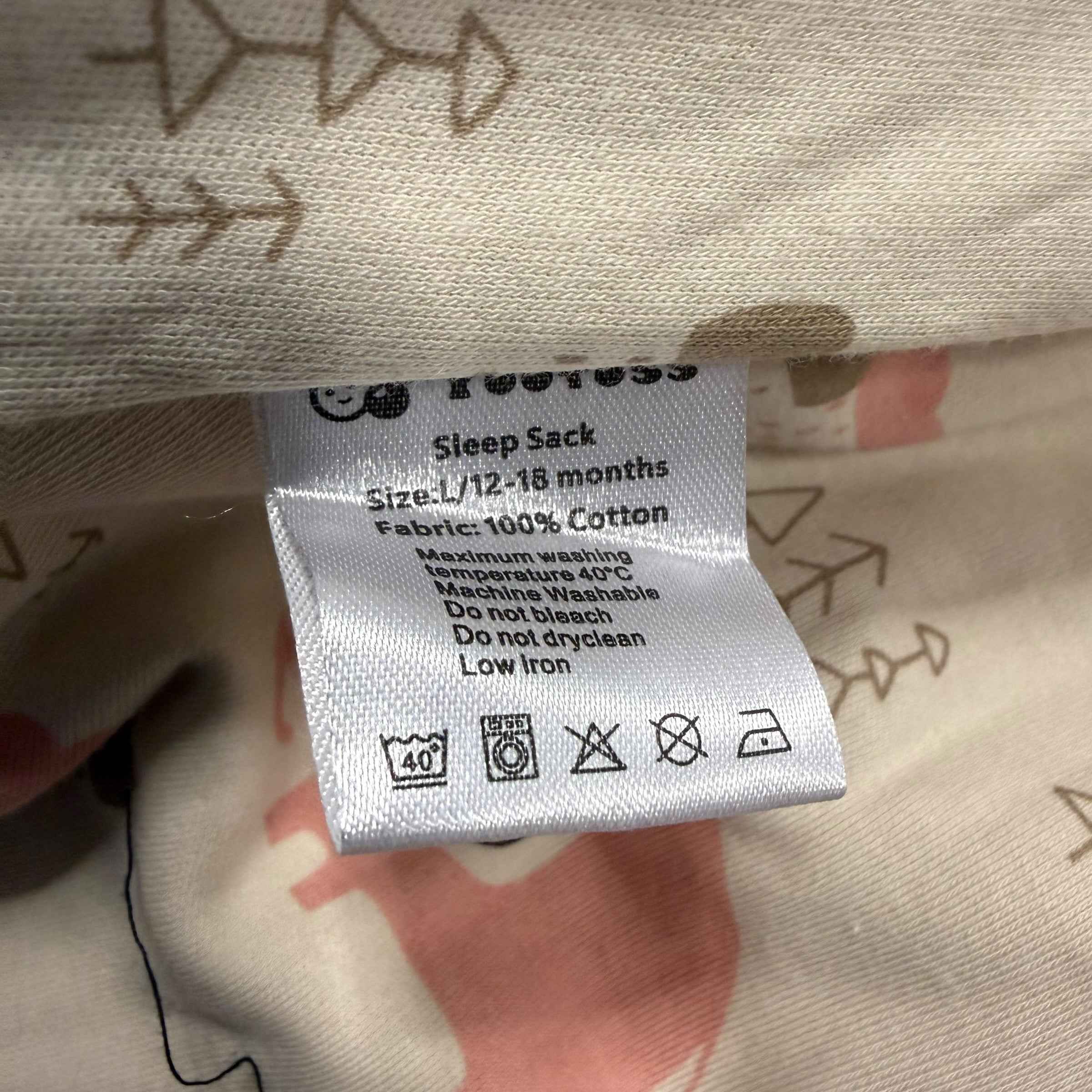Yoofoss Baby Sleep Sack - Large (12-18 Months) Pink Elephants