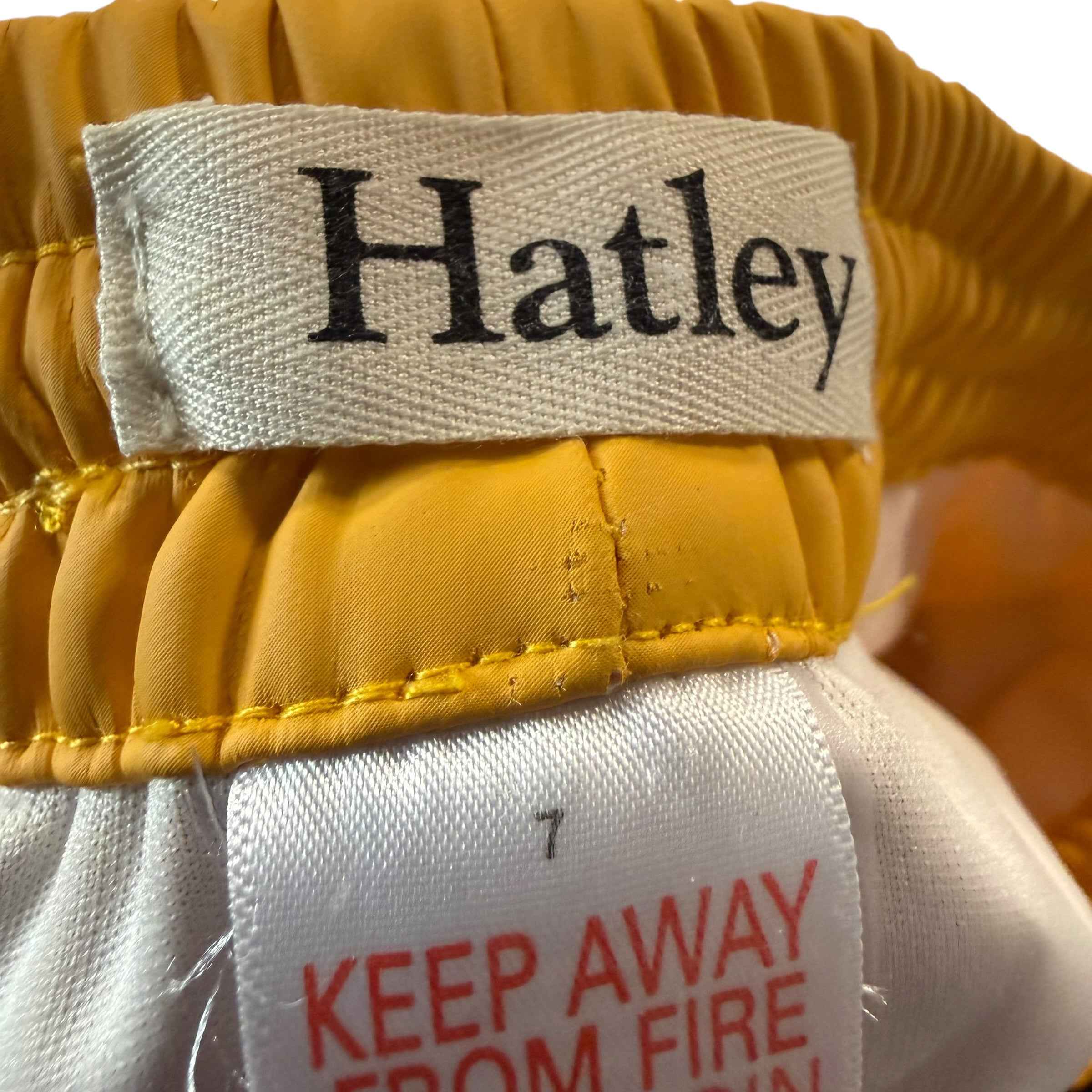 Hatley mustard yellow cargo rain pants size 7 - Ready Kids Canada