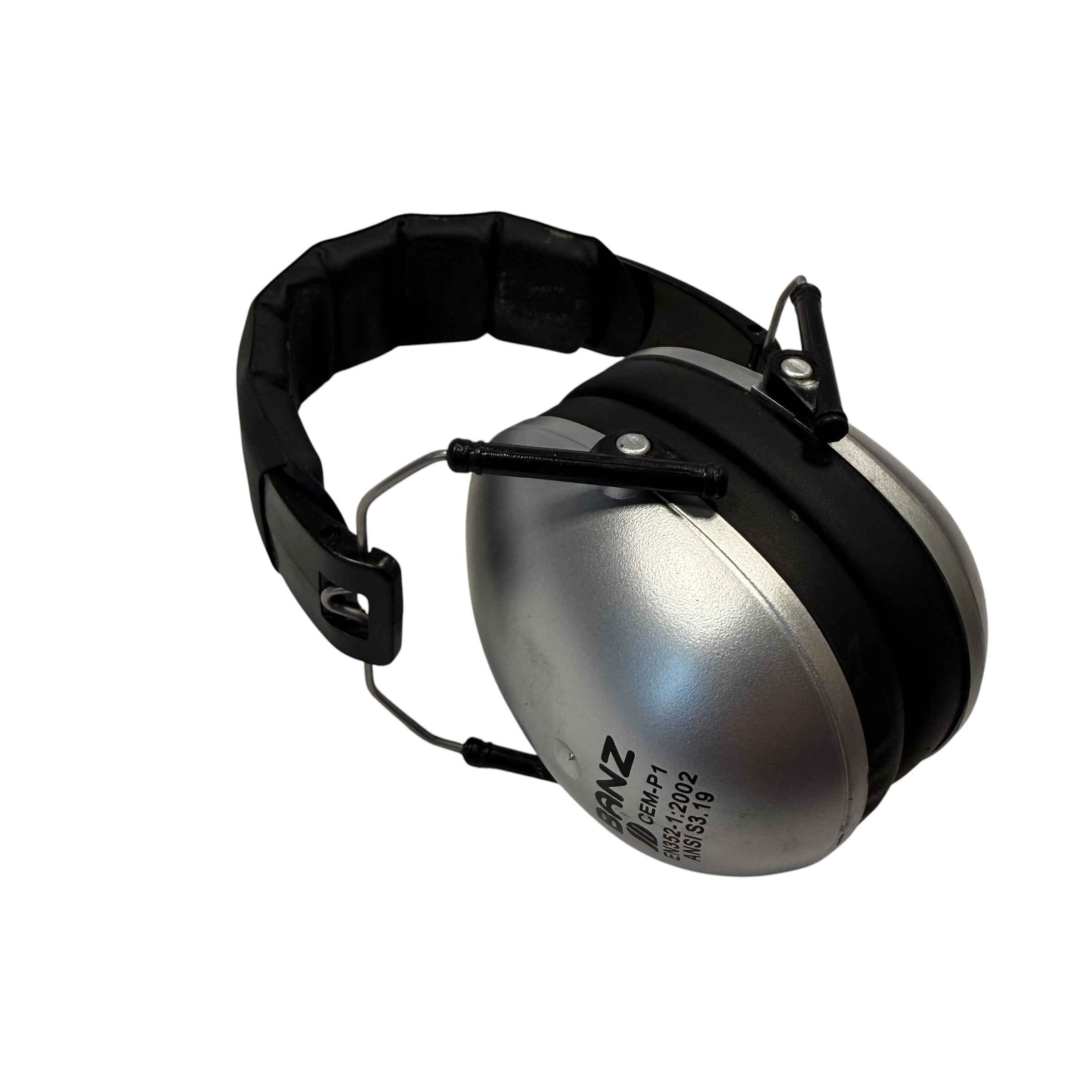 BANZ Kids Hearing Protection Earmuffs - Silver (2-12 Years) - Ready Kids Canada