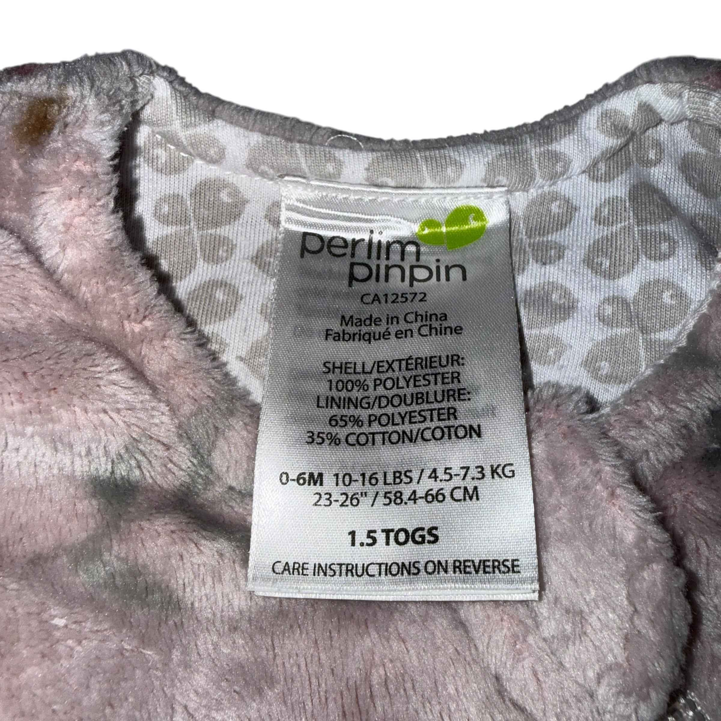 Perlimpinpin Plush Fleece 1.5 TOG Sleep Sack (Pink Flowers) - Ready Kids Canada