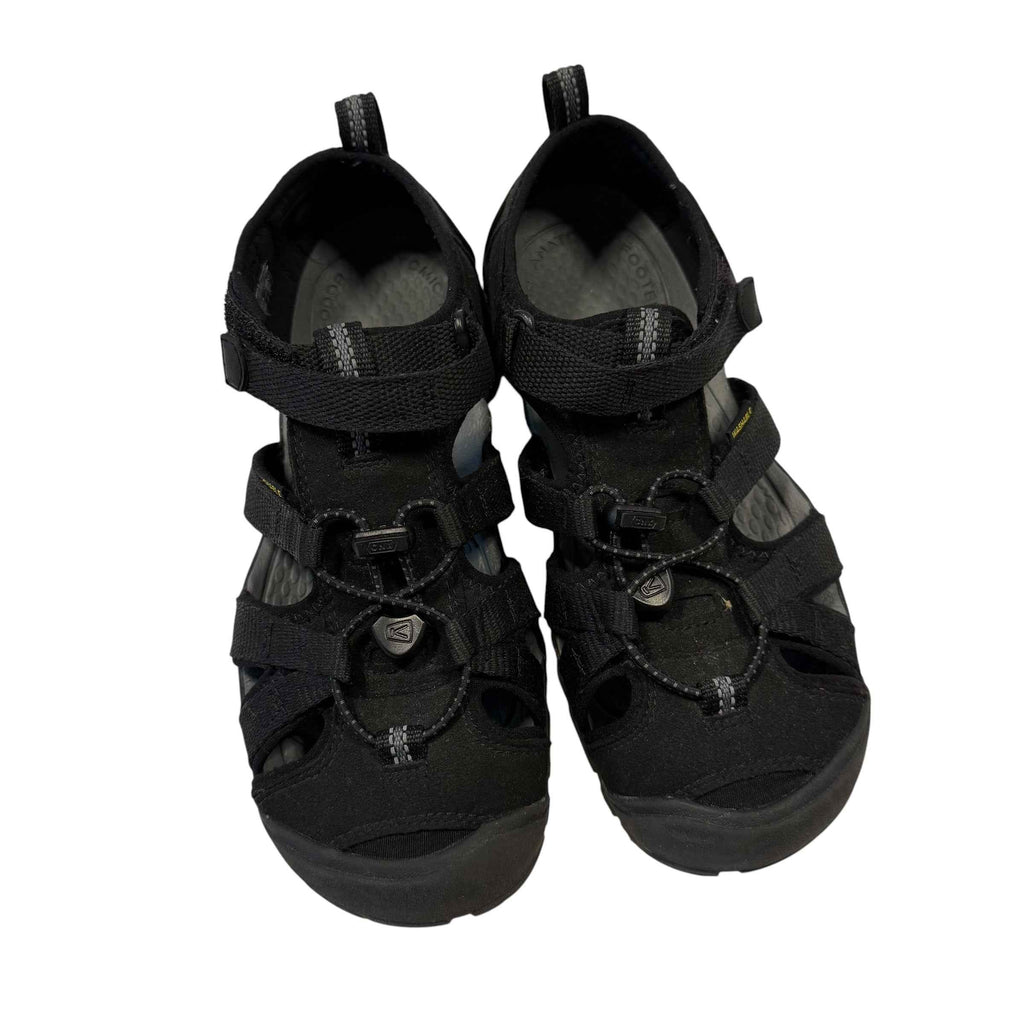 KEEN Big Kids' Seacamp II CNX Waterproof Hybrid Water Sandal - Black/Grey, Size US 4 - Ready Kids Canada