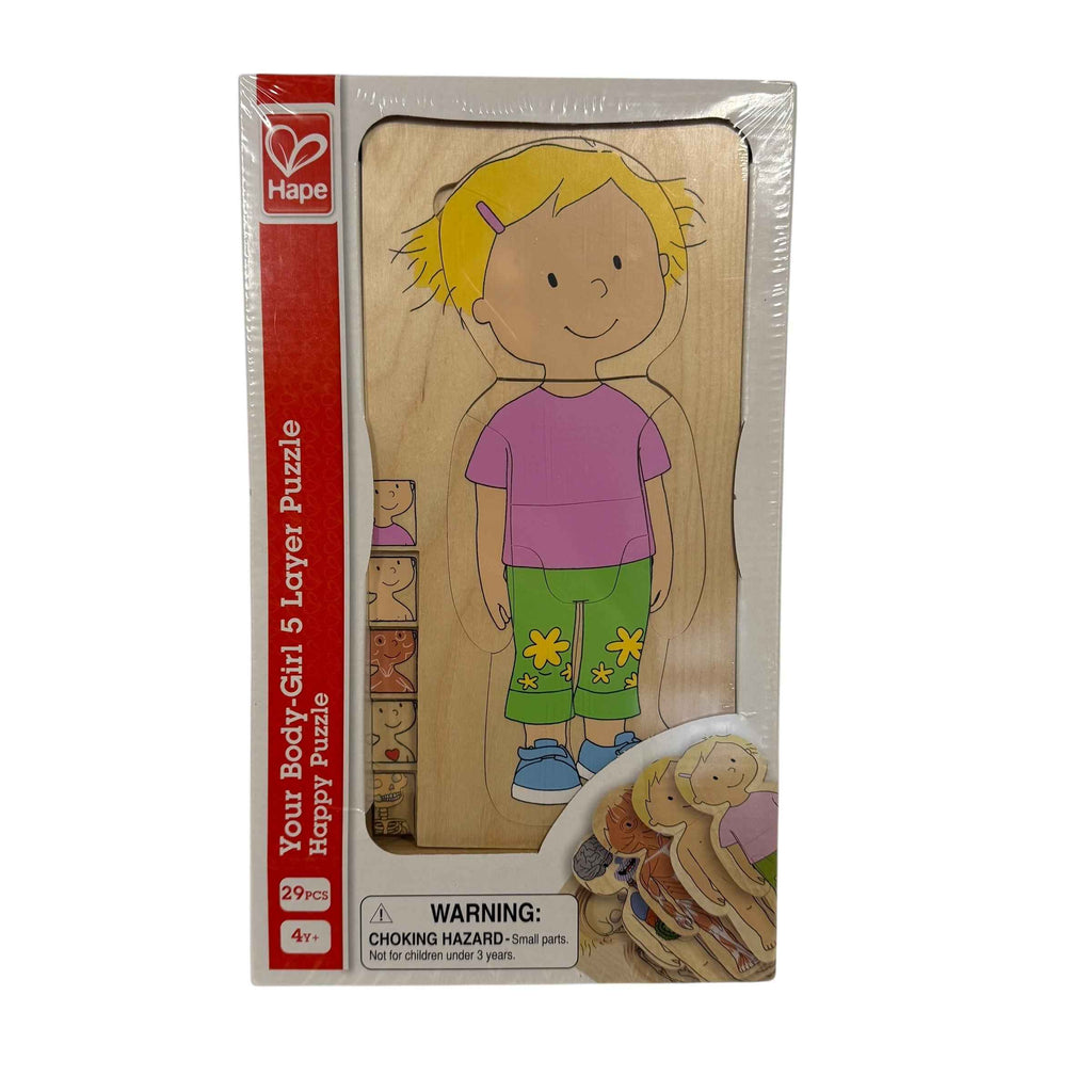 Your Body -Girl 5 Layer Happy Puzzle Hape New BNWT