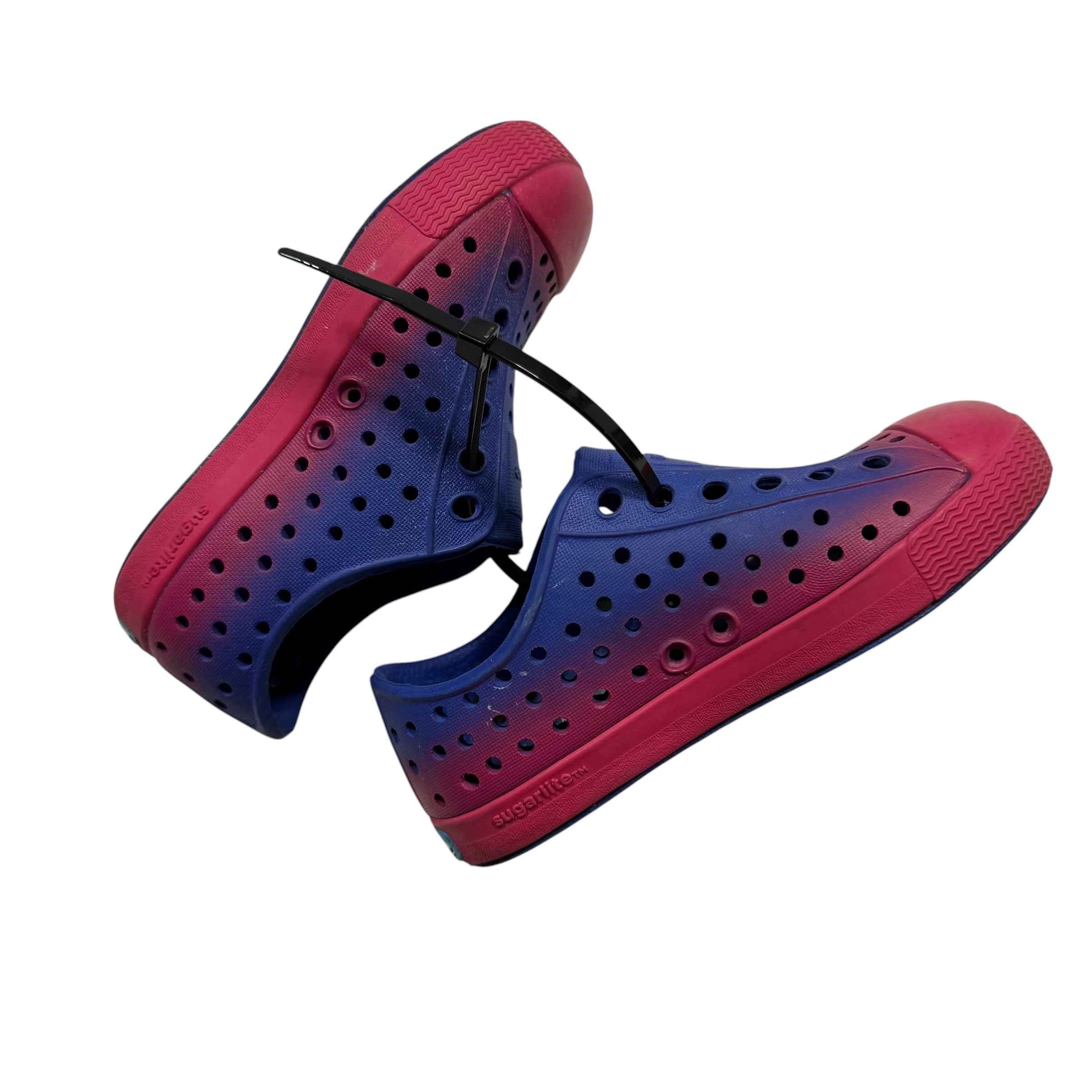 Native Jefferson Sugarlite Blue Pink Ombre Water Shoes Little Kid Size 7, C7