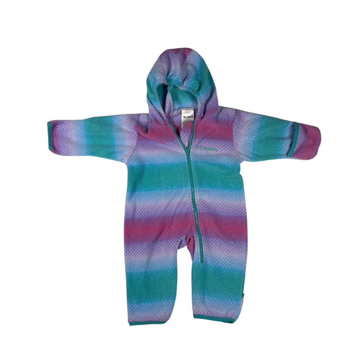 Columbia Fleece Bunting Suit - Blue and Purple - 3-6 Months - Ready Kids Canada