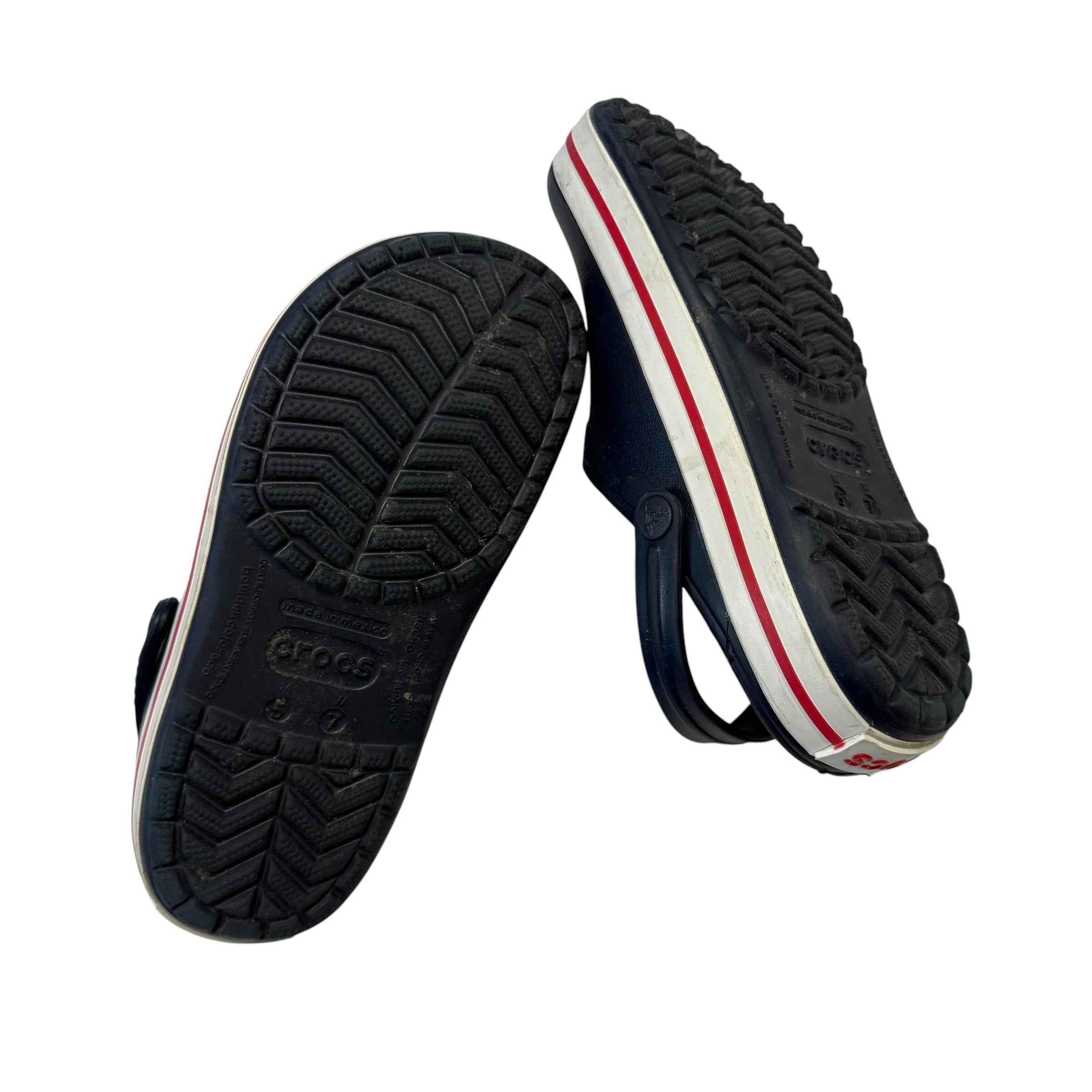 Crocs Crocband Clog in Navy / Red Men 5, Women 7