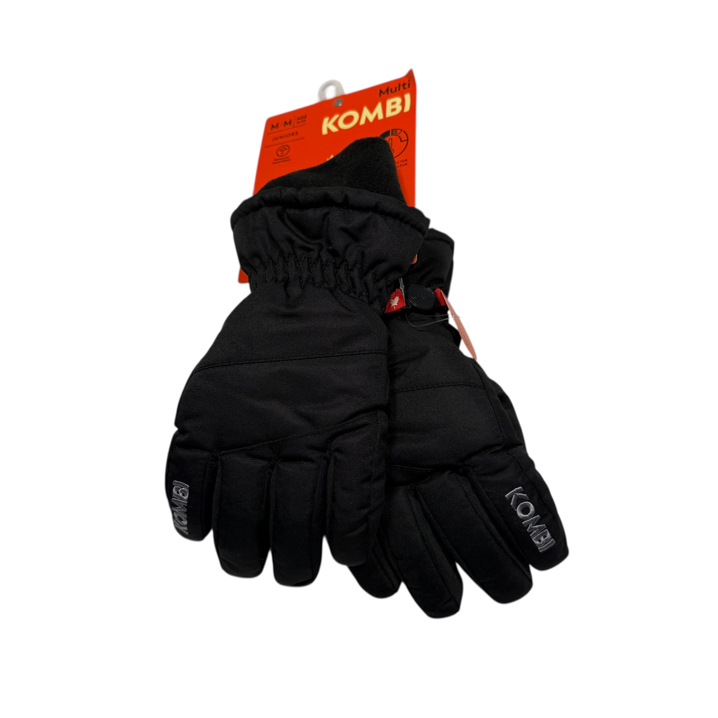 Kombi Multi Large Kids Black Gloves 9-10 Years NEW BNWT - Ready Kids Canada