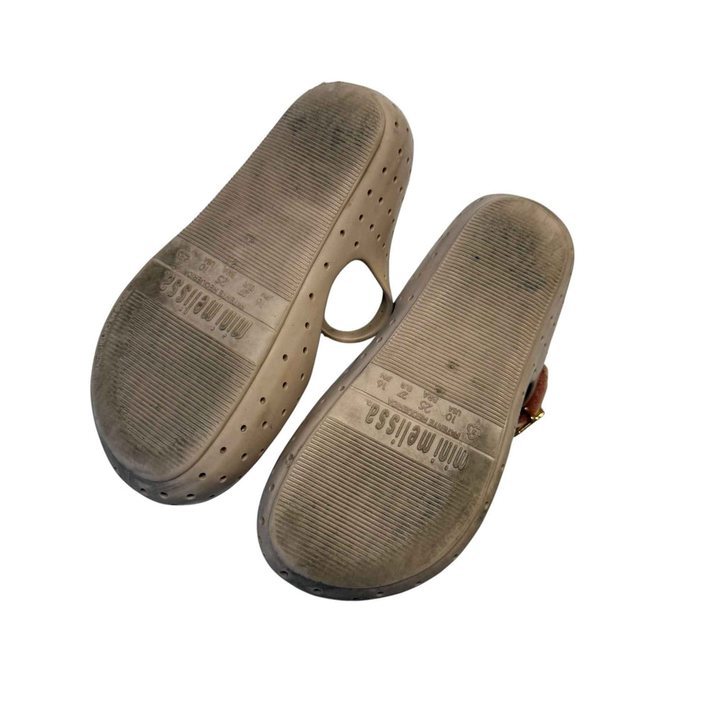 Mini Melissa Furadinha Pineapple Jelly Mary Jane Shoes - Kids Size 10