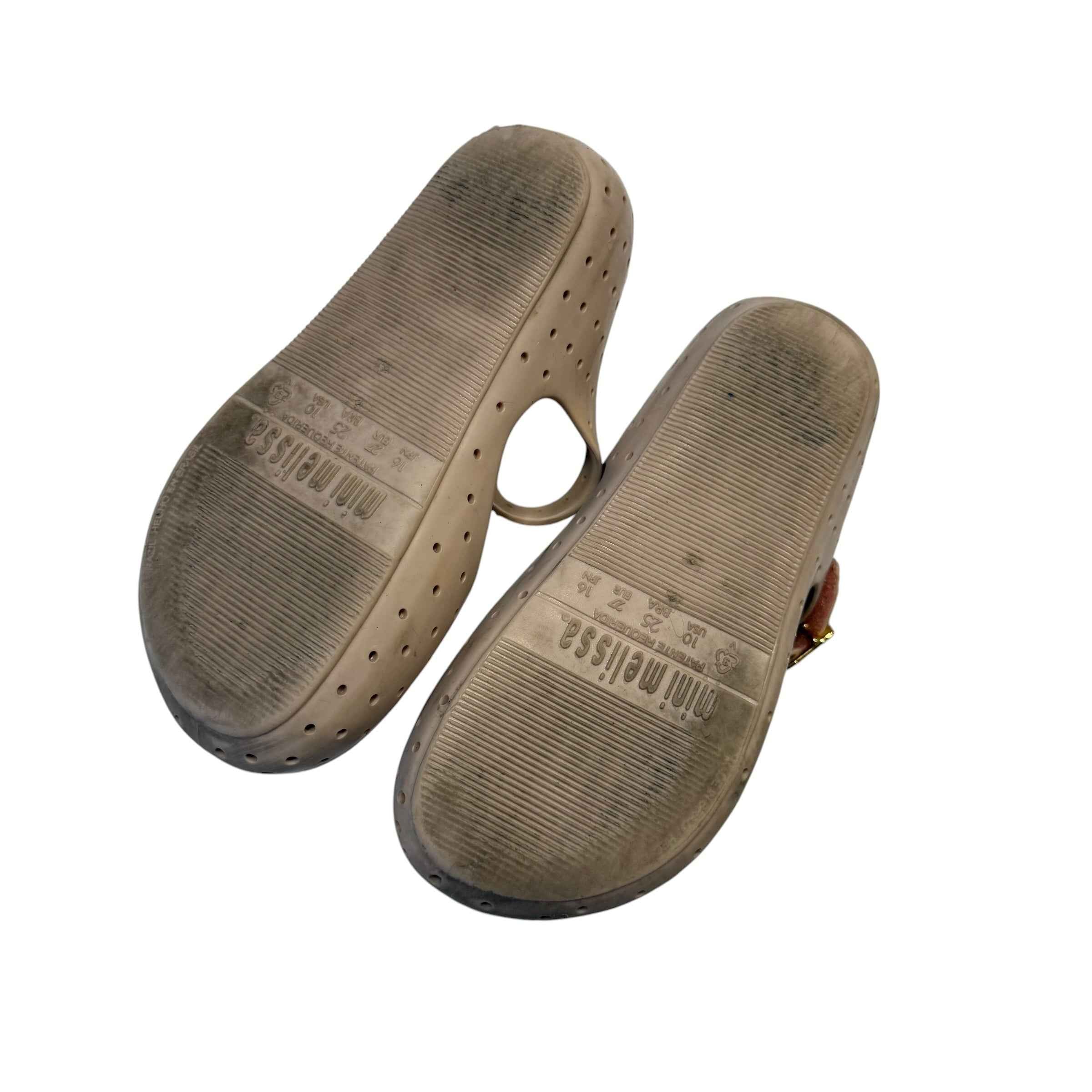 Mini Melissa Furadinha Pineapple Jelly Mary Jane Shoes - Kids Size 10