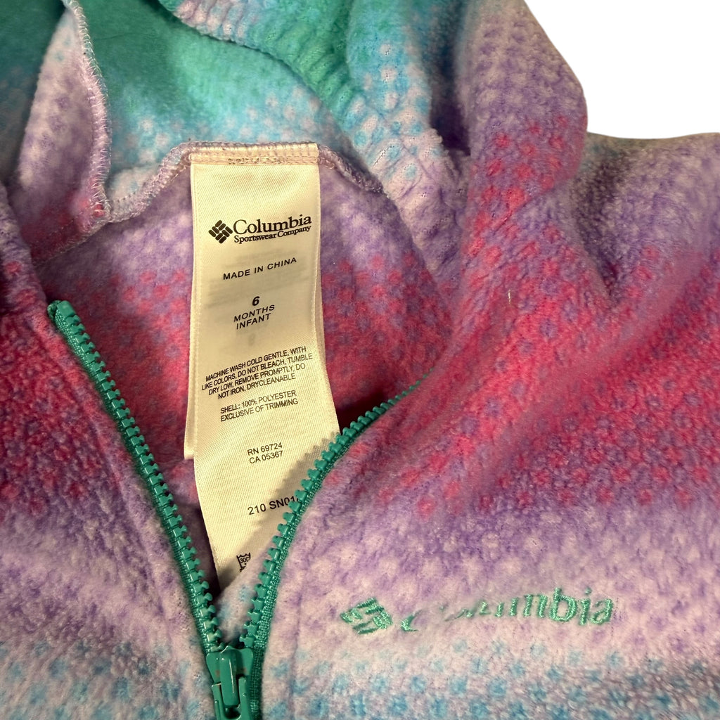 Columbia Fleece Bunting Suit - Blue and Purple - 3-6 Months - Ready Kids Canada