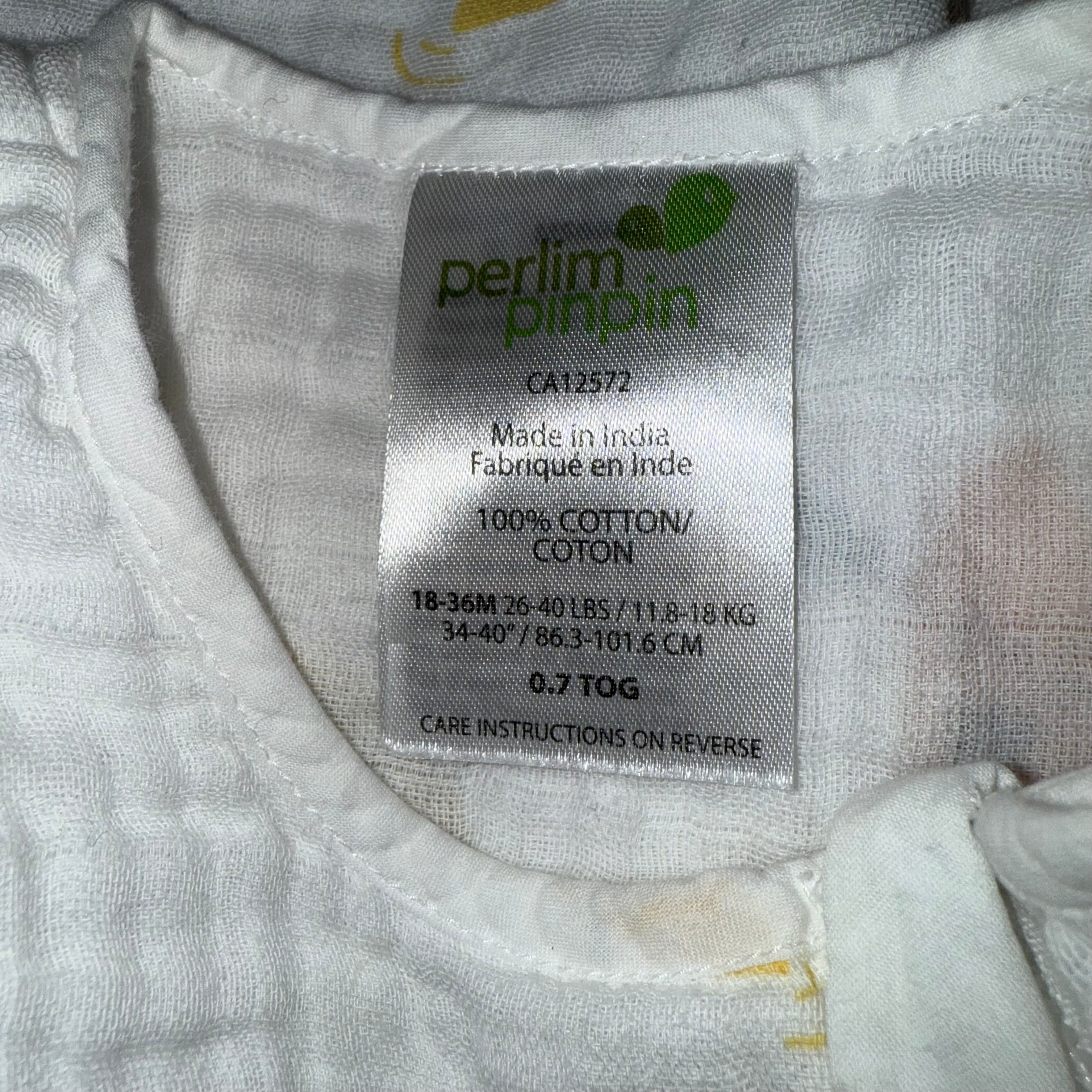 Perlim Pinpin Sleep Sack kayaks 18-36 Months 0.7 TOG