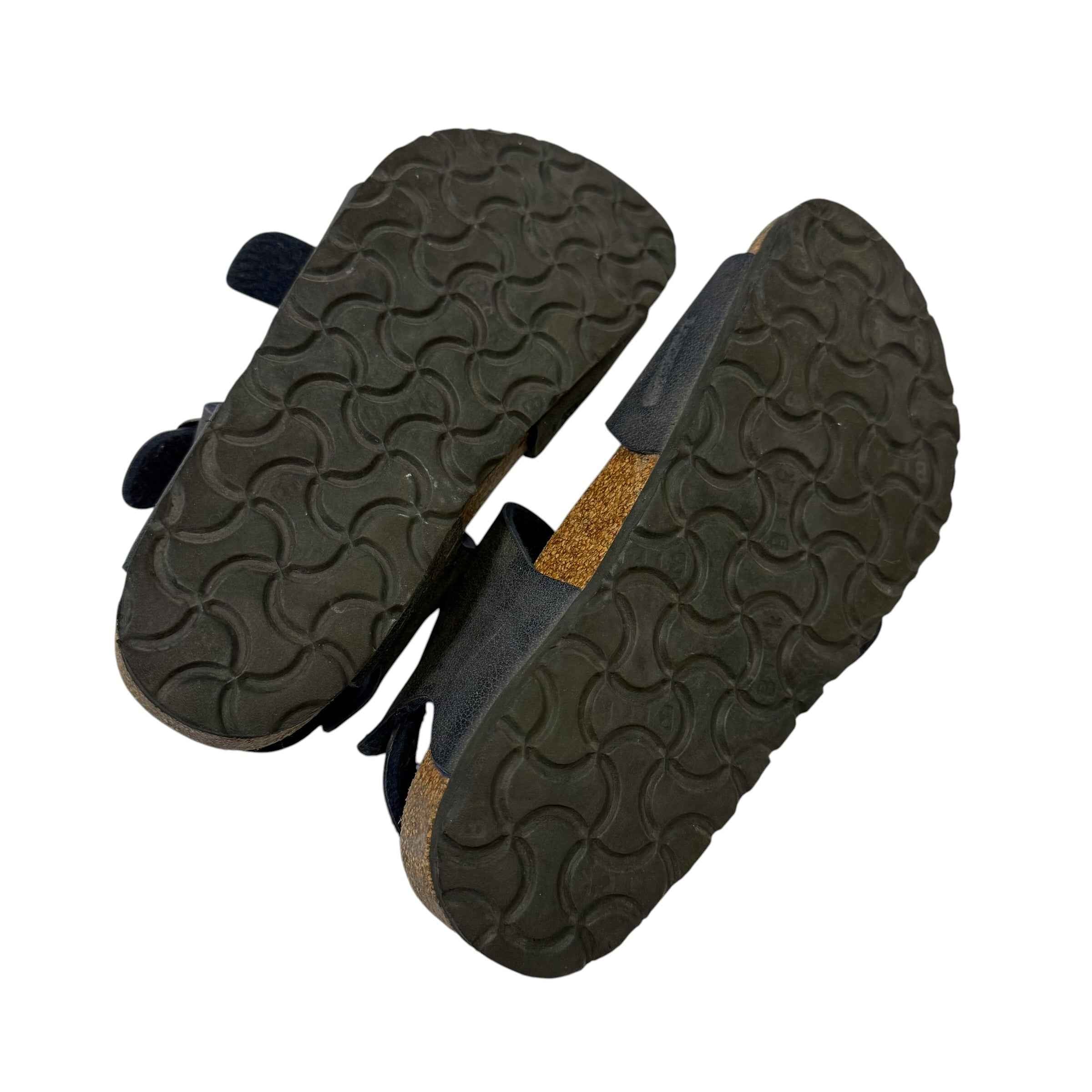 Birkenstock Milano 3-Strap Sandals - Navy Blue Birkibuc - Kids Size 33 / Big Kid 2