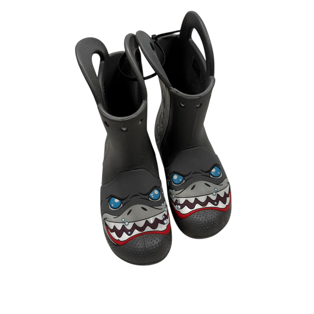 Crocs Handle It Big Kid Size J1 Rain Boots Sharks