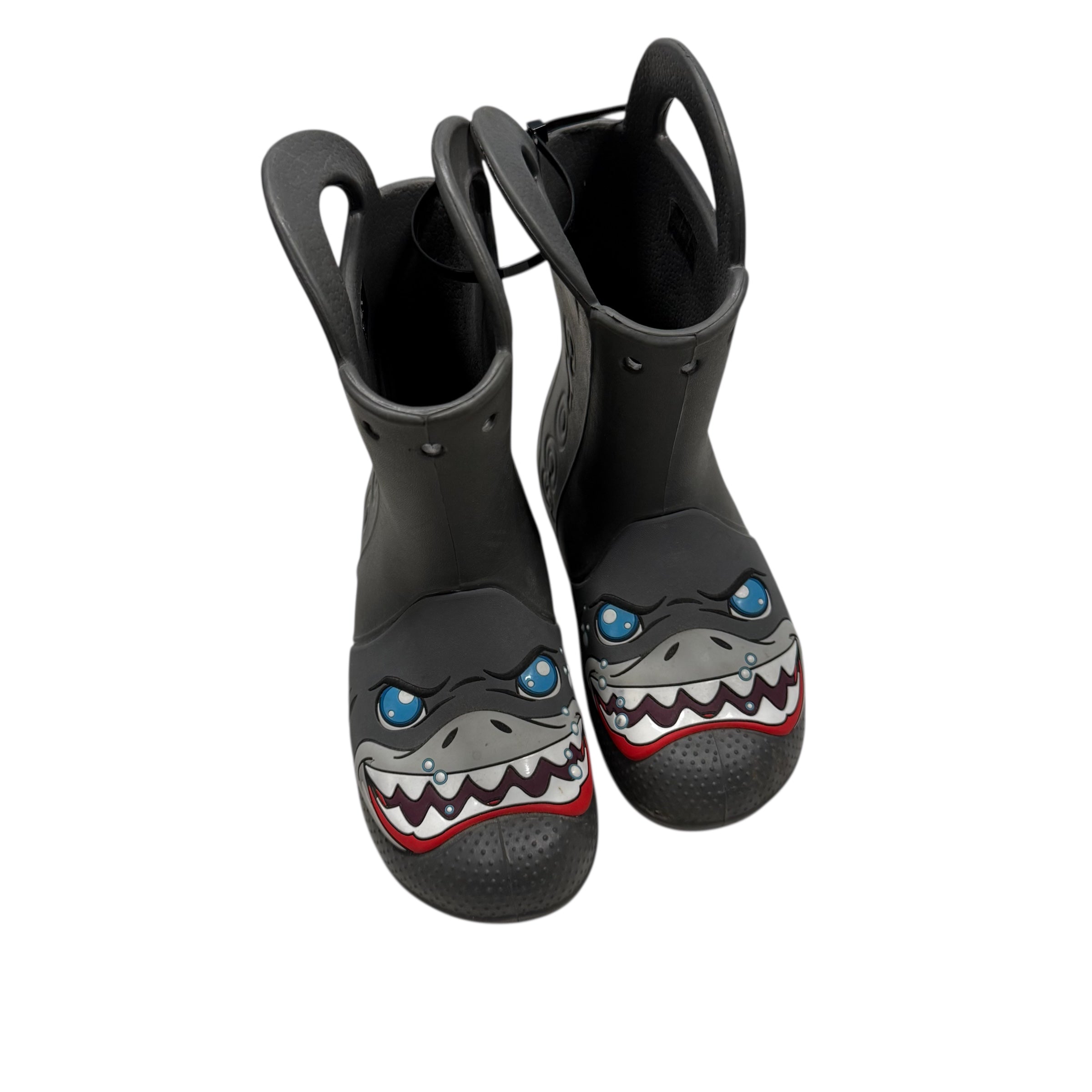 Crocs Handle It Big Kid Size J1 Rain Boots Sharks