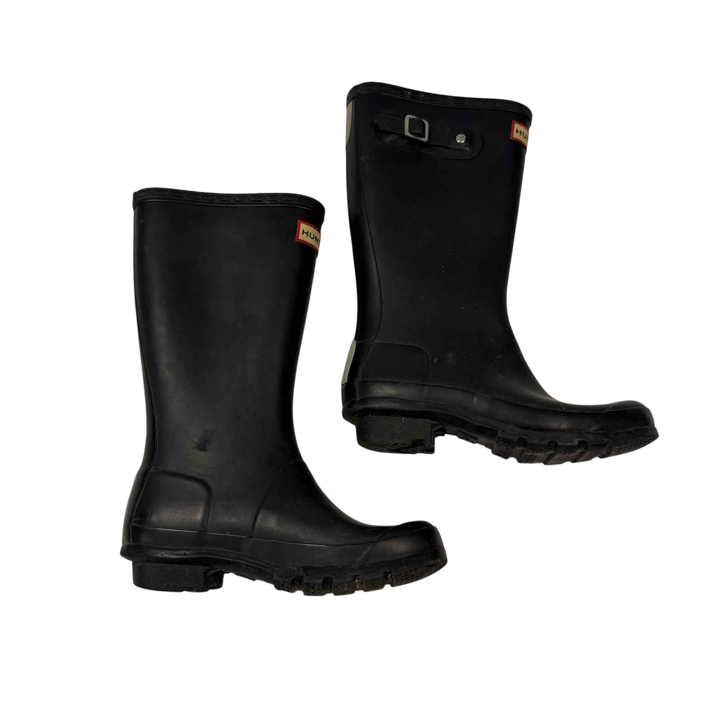 Hunter Rain Boots Black Boy 3/ Girl 4