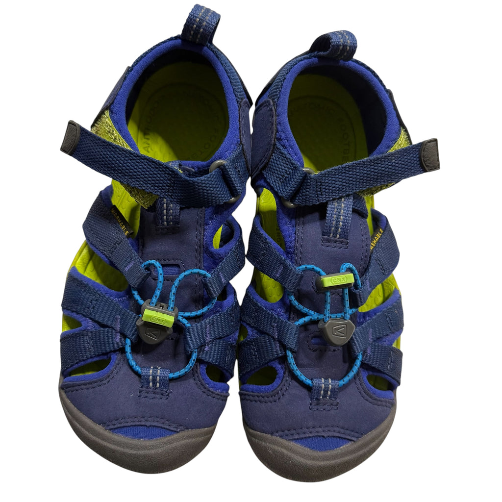 Keen Seacamp CNX II Water Sandals Blue and Lime Green Big Kid Size 2 - Ready Kids Canada