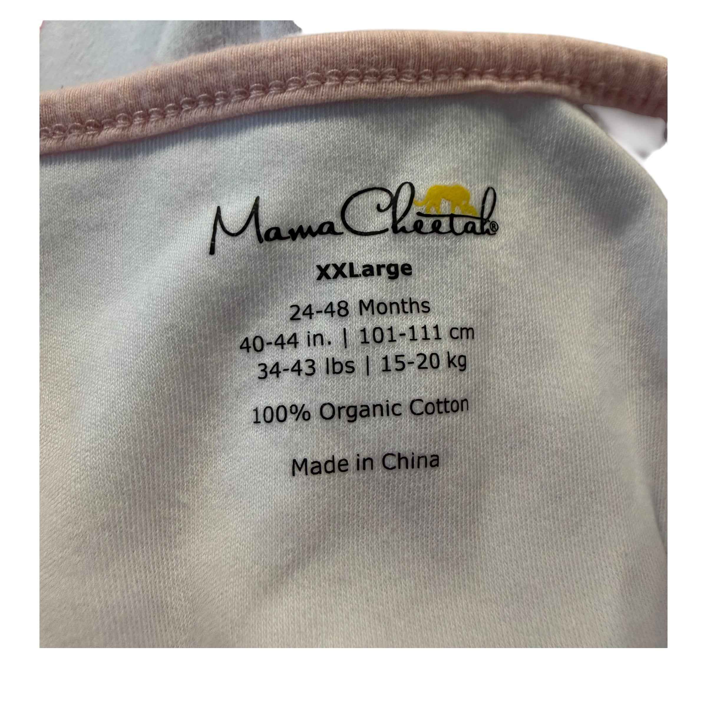 Mama Cheetah Baby Wearable Blanket - Pink Hearts (Size XX-Large, 24–48 Months) - Ready Kids Canada