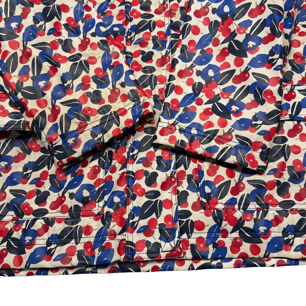 Petit Bateau Kids Size 8 Lined Rain Jacket Cherry Pattern - Ready Kids Canada