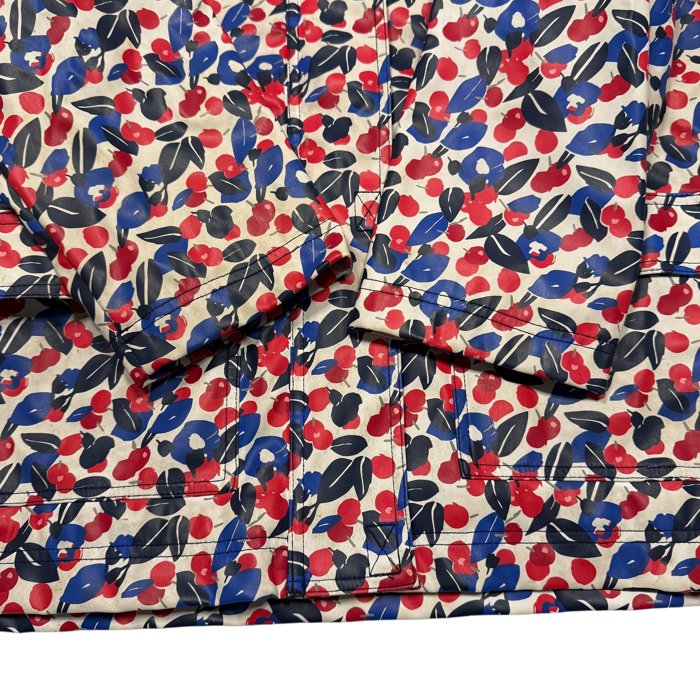 Petit Bateau Kids Size 8 Lined Rain Jacket Cherry Pattern - Ready Kids Canada