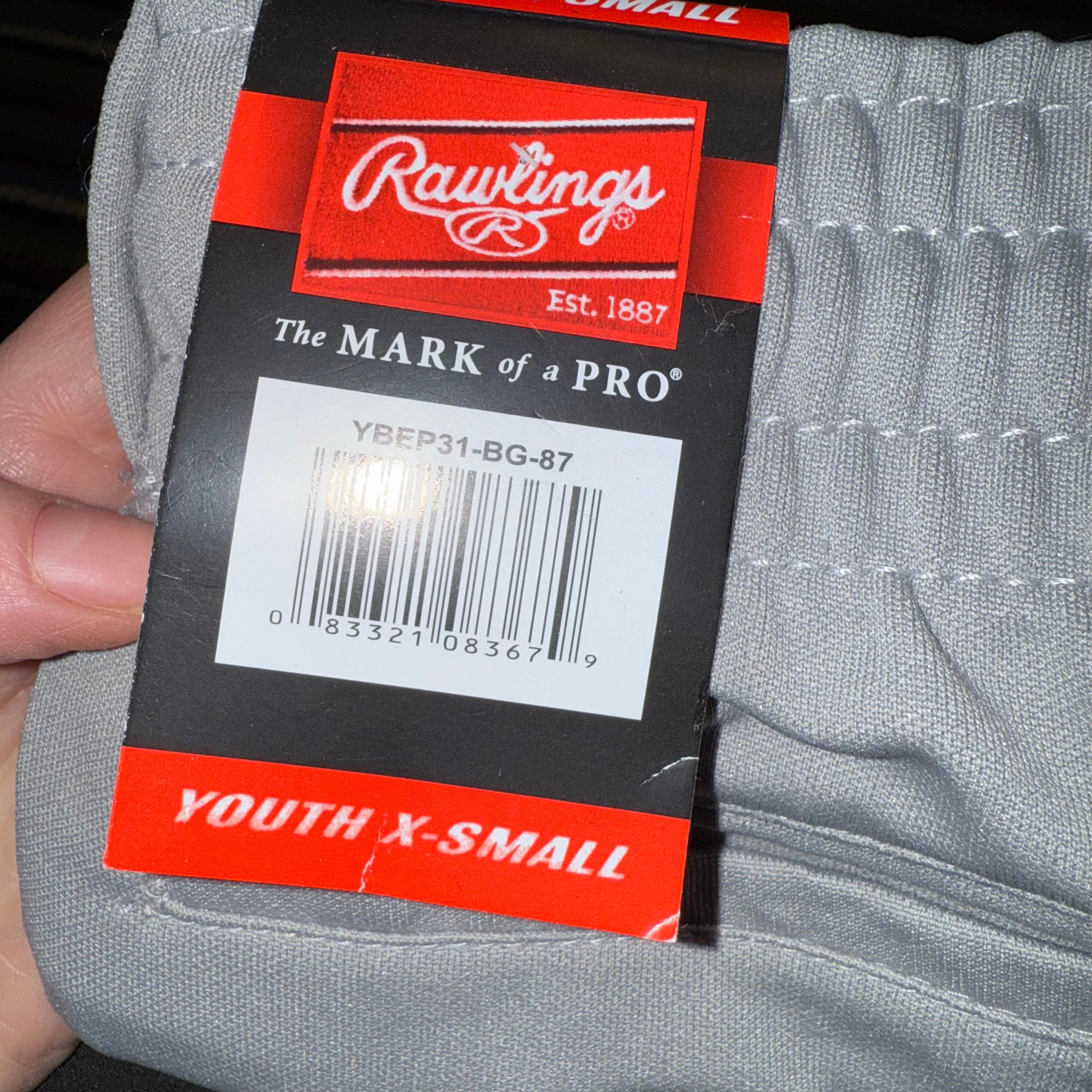 Rawlings baseball pants XS youth white brand new with tags BNWT