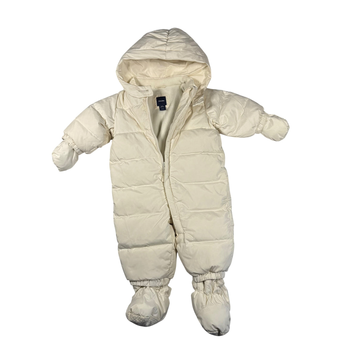 babyGap Puffer Snowsuit - Cream - 0-6 Months - Ready Kids Canada